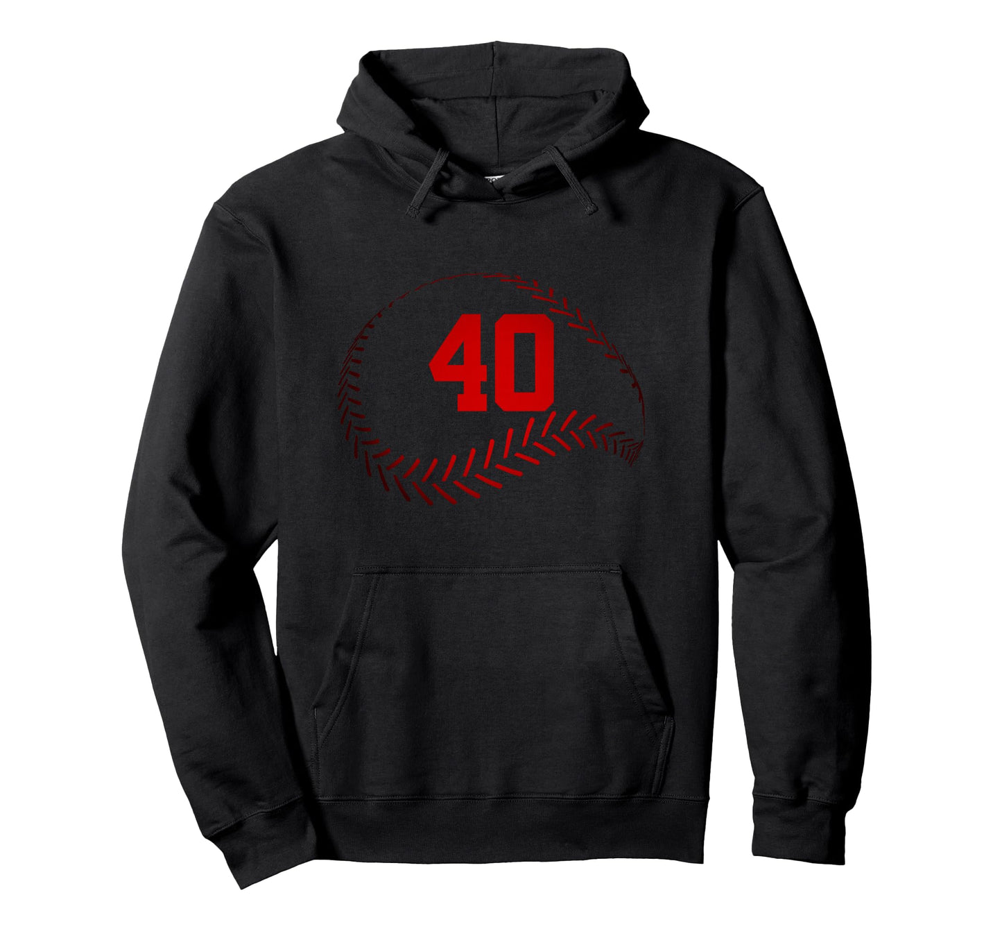 Number 40 Years Baseball 40Th Hoodie - Casual Everyday Wear for Adults - T-Shirt, Sweatshirt, Hoodie