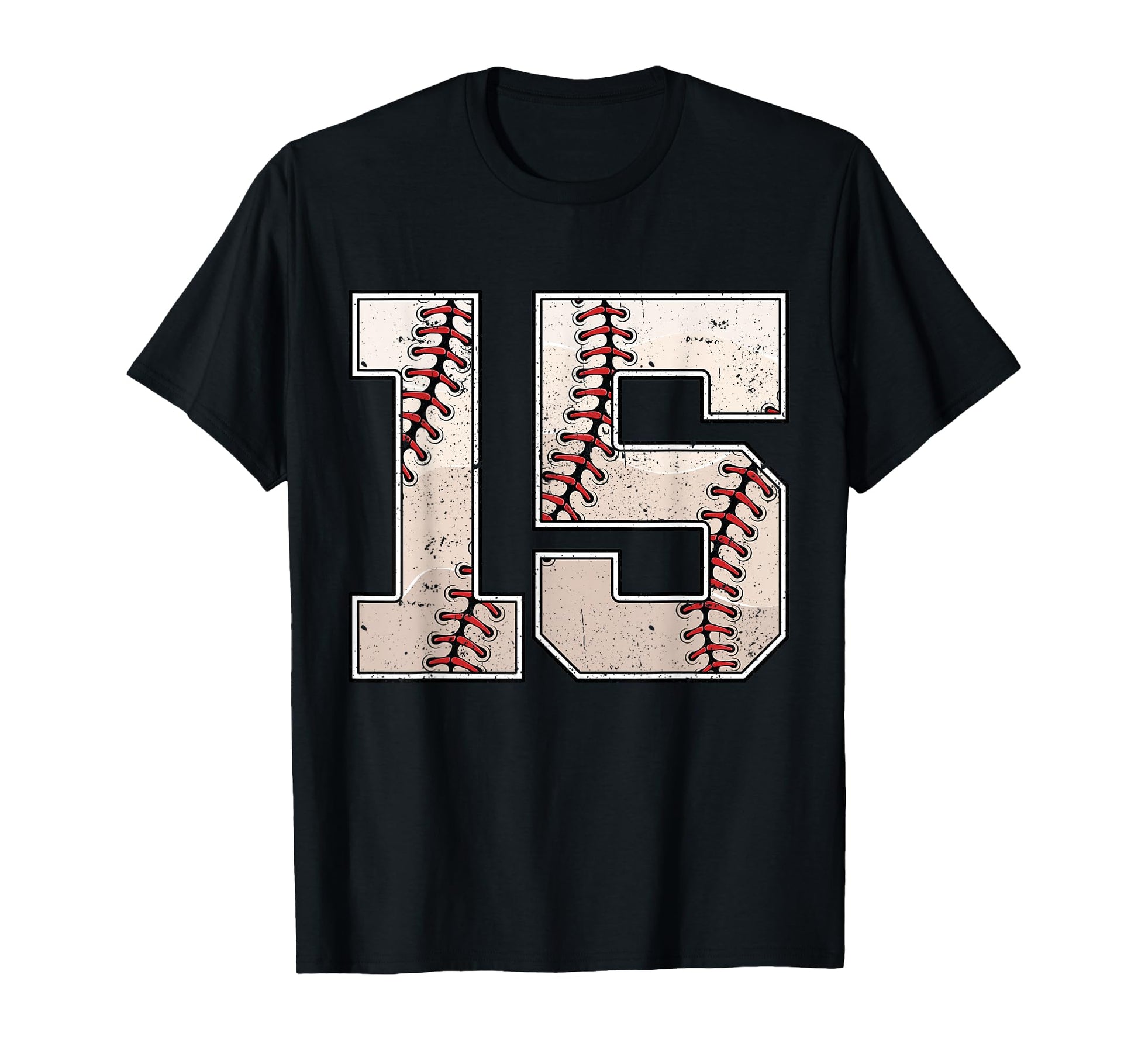 Baseball Birthday Fifteen 15 Years T-Shirt - Custom Art Print for Adults - T-Shirt, Sweatshirt, Hoodie
