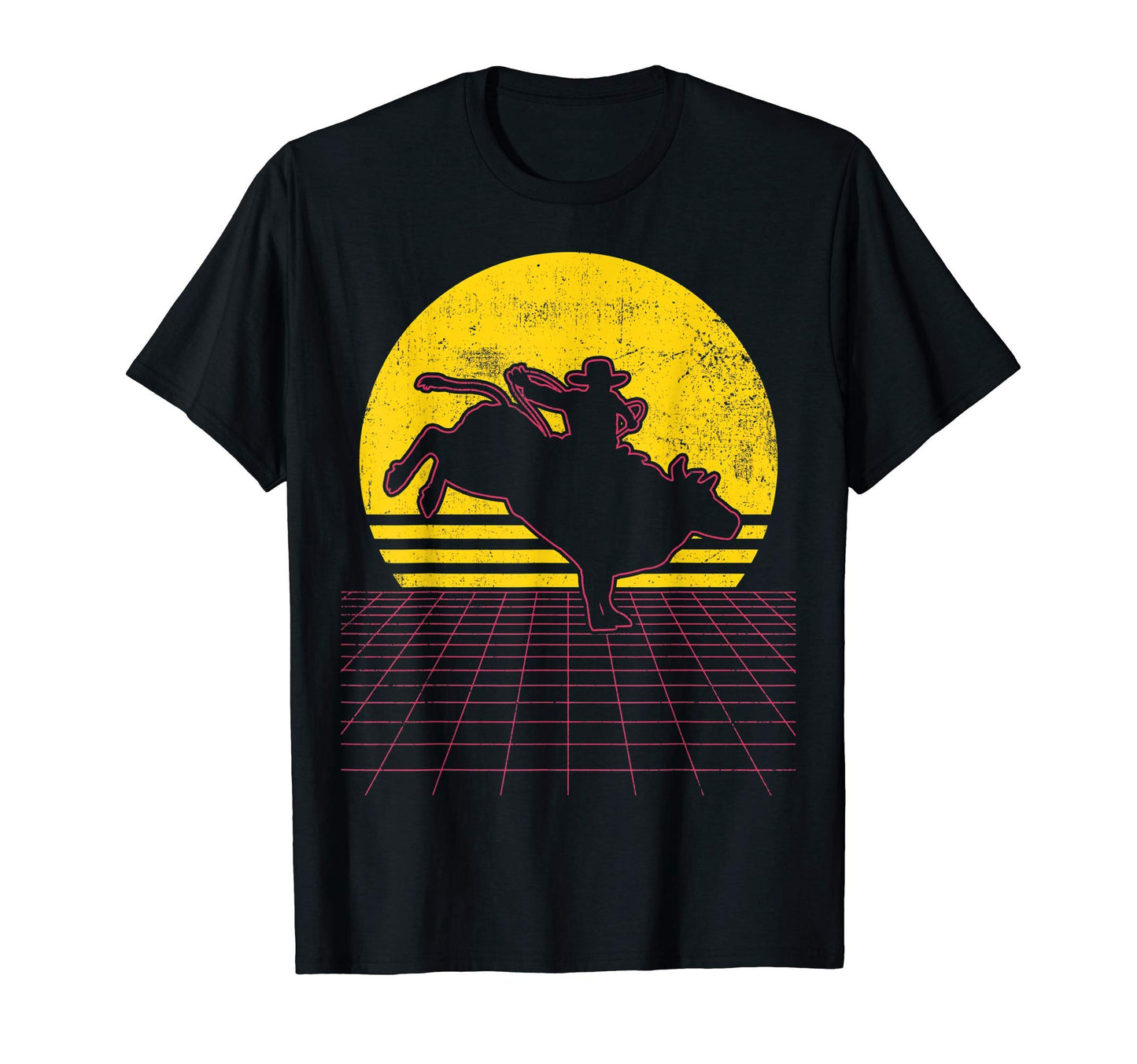 Bull Riding Cowboy Western T-Shirt - Custom Art Print Unisex - T-Shirt, Sweatshirt, Hoodie