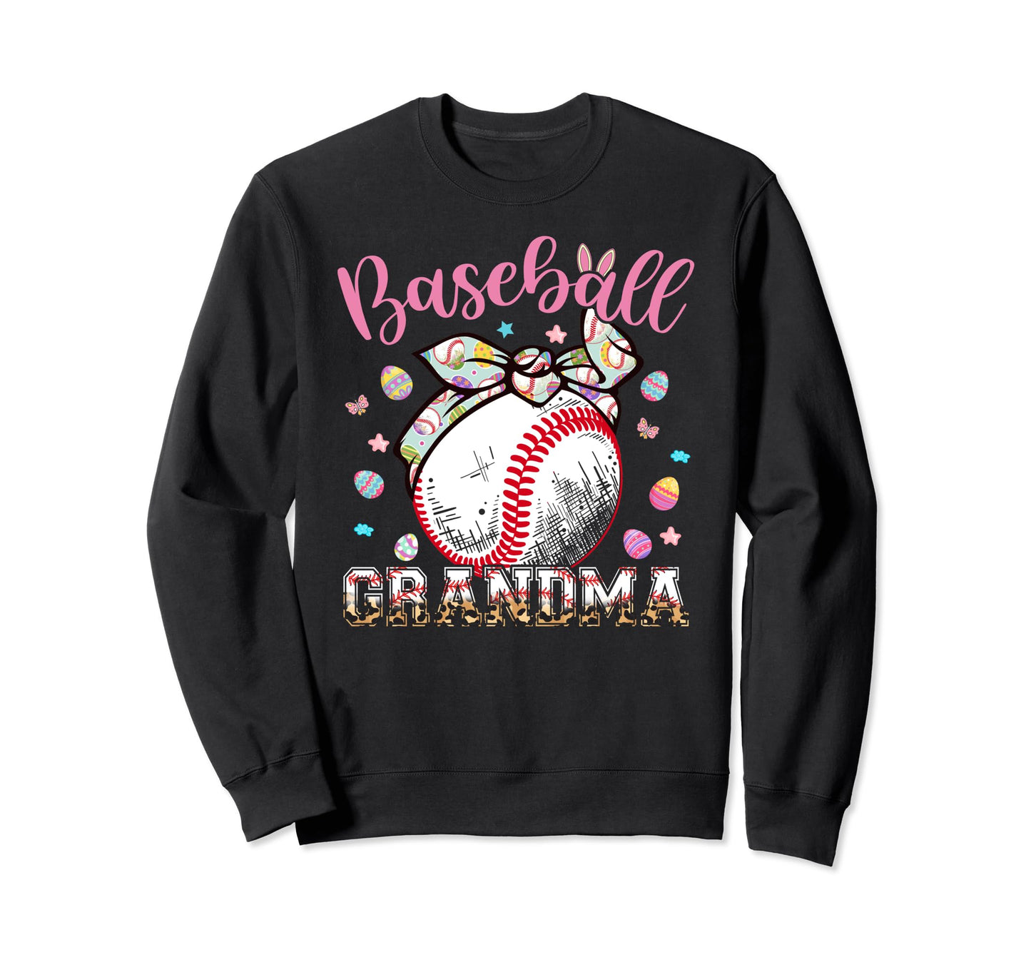 Baseball Grandma Headband Sweatshirt - Aesthetic Graphic for Adults - T-Shirt, Sweatshirt, Hoodie