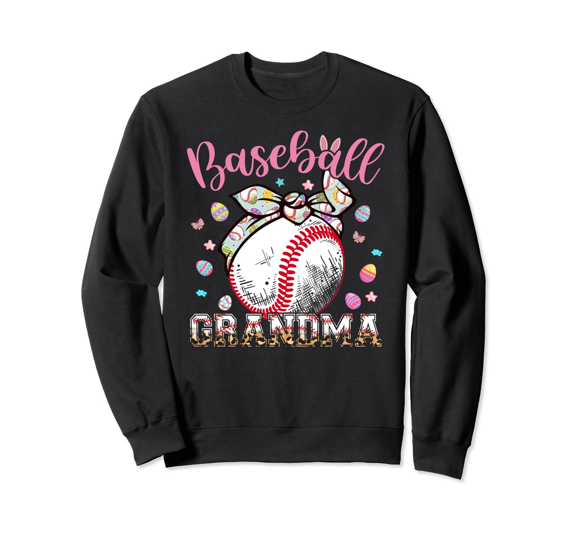 Baseball Grandma Headband Sweatshirt - Aesthetic Graphic for Adults - T-Shirt, Sweatshirt, Hoodie