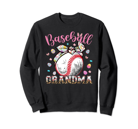 Baseball Grandma Headband Sweatshirt - Aesthetic Graphic for Adults - T-Shirt, Sweatshirt, Hoodie