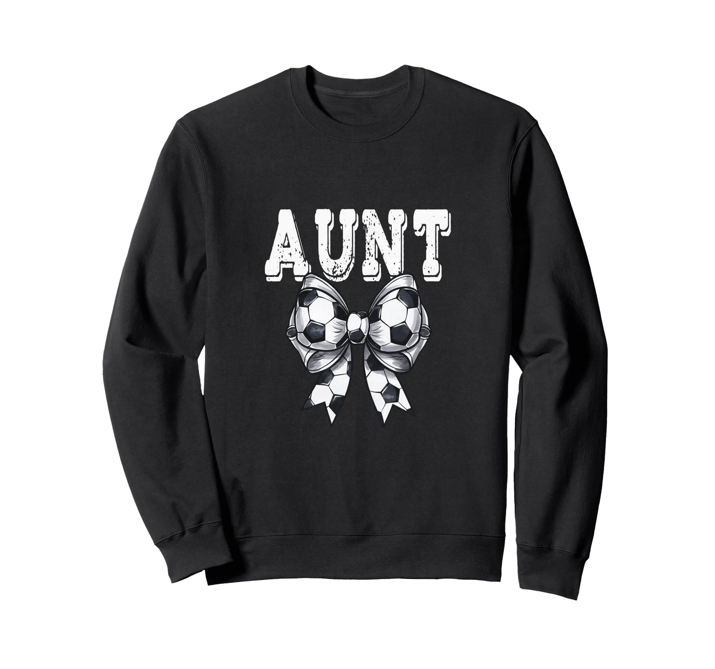 Coquette Soccer Bow Aunt Sister Grandma Sweatshirt - Graphic Print Unisex - T-Shirt, Sweatshirt, Hoodie