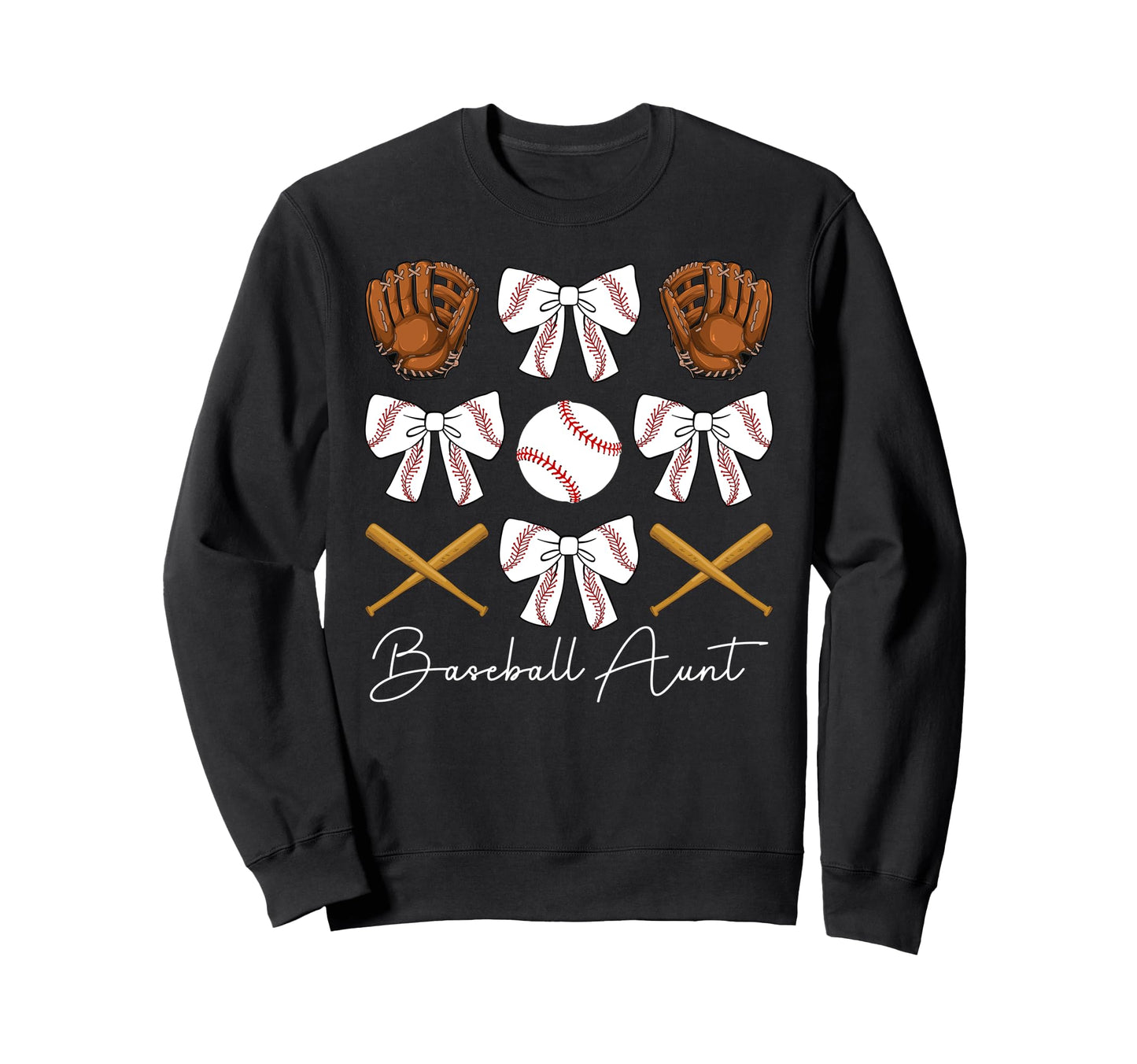 Baseball Aunt Baseball Player Auntie Sweatshirt - Unique Graphic Men Women - T-Shirt, Sweatshirt, Hoodie