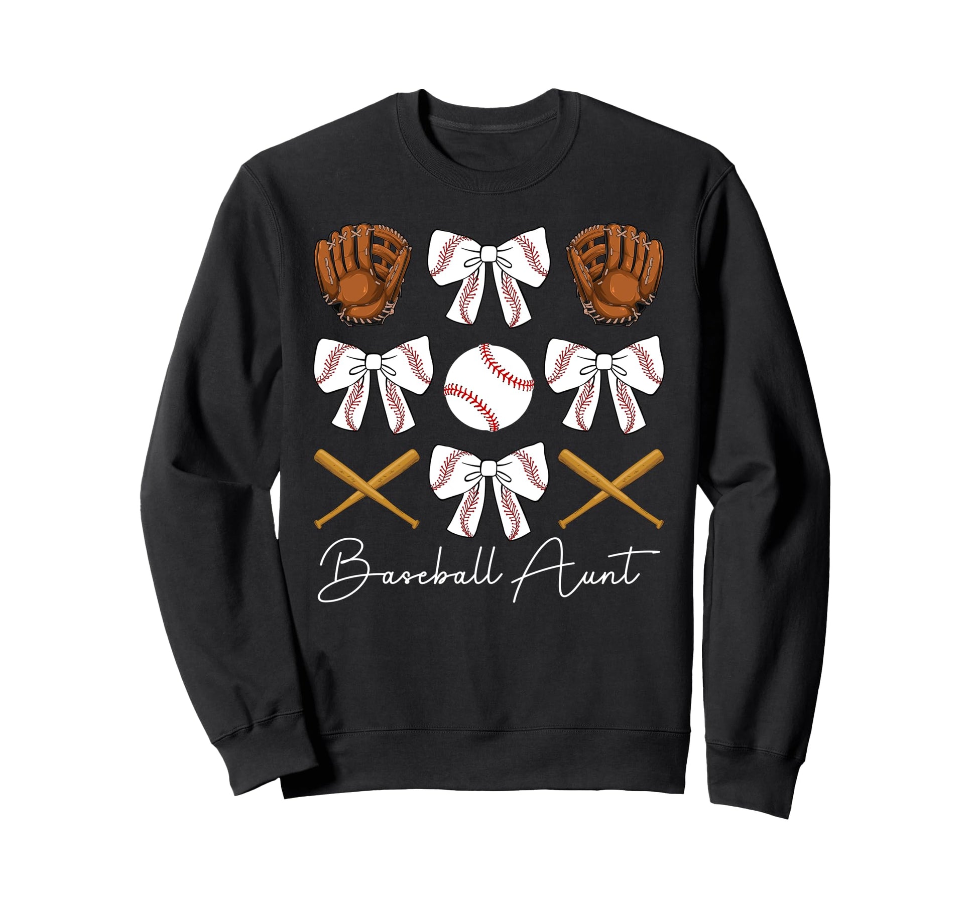 Baseball Aunt Baseball Player Auntie Sweatshirt - Unique Graphic Men Women - T-Shirt, Sweatshirt, Hoodie