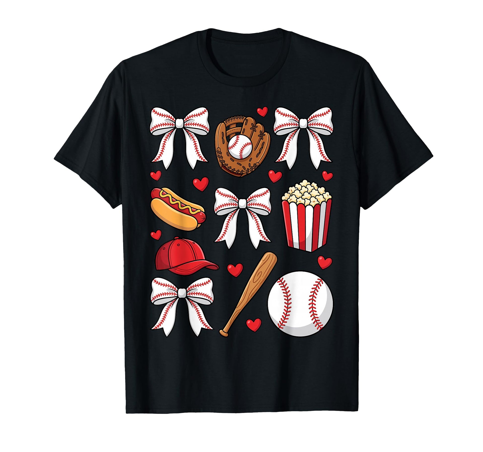 Baseball Coquette Bow Mom Mama T-Shirt - Streetwear Style Unisex - T-Shirt, Sweatshirt, Hoodie