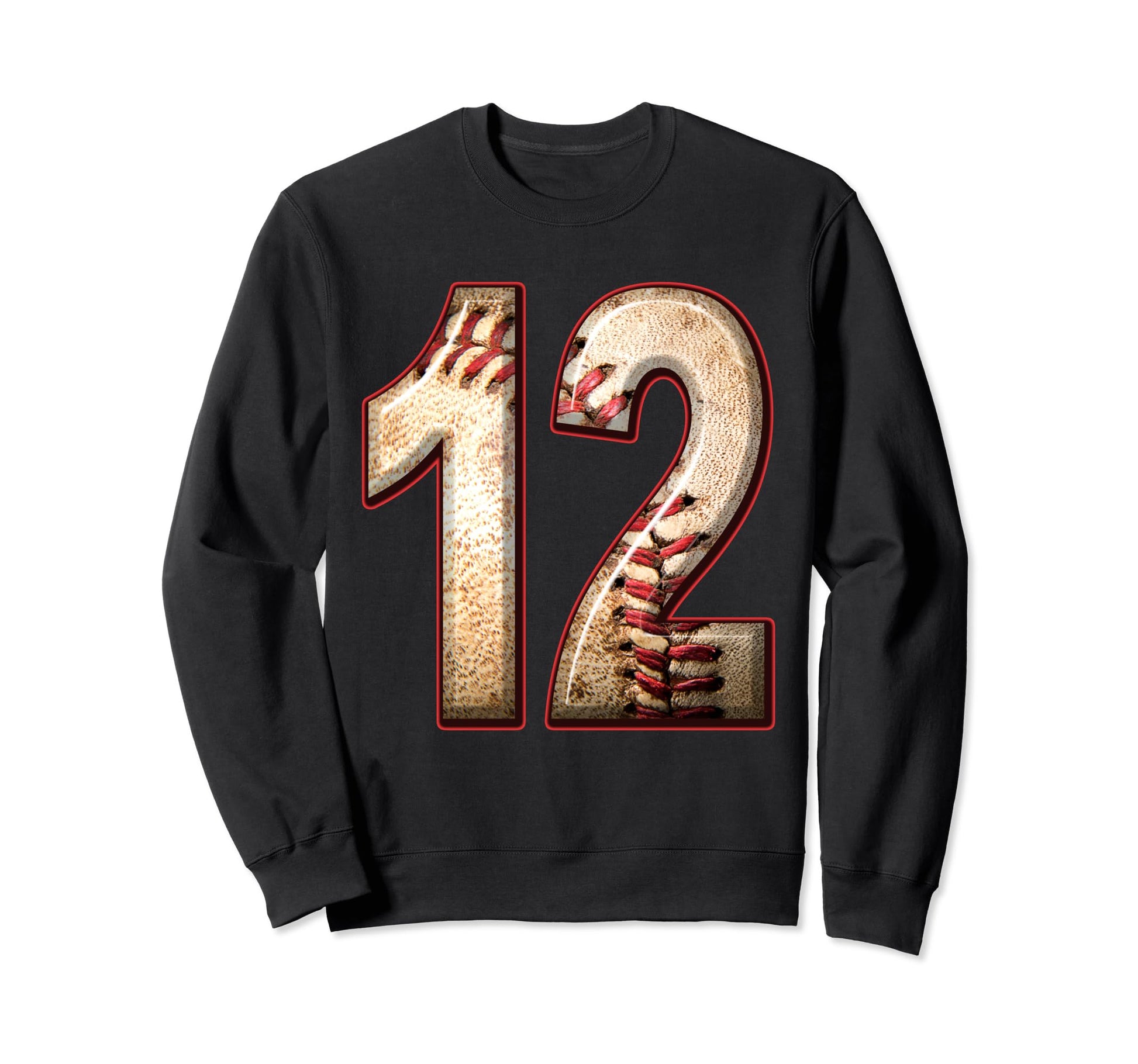 Baseball Birthday Twelve 12 Years Sweatshirt - Casual Everyday Wear Unisex - T-Shirt, Sweatshirt, Hoodie