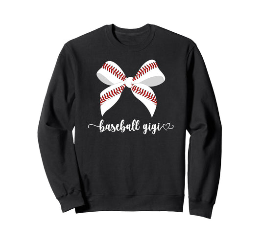 Baseball Gigi Grandma Coquette Sweatshirt - Graphic Print for Adults - T-Shirt, Sweatshirt, Hoodie