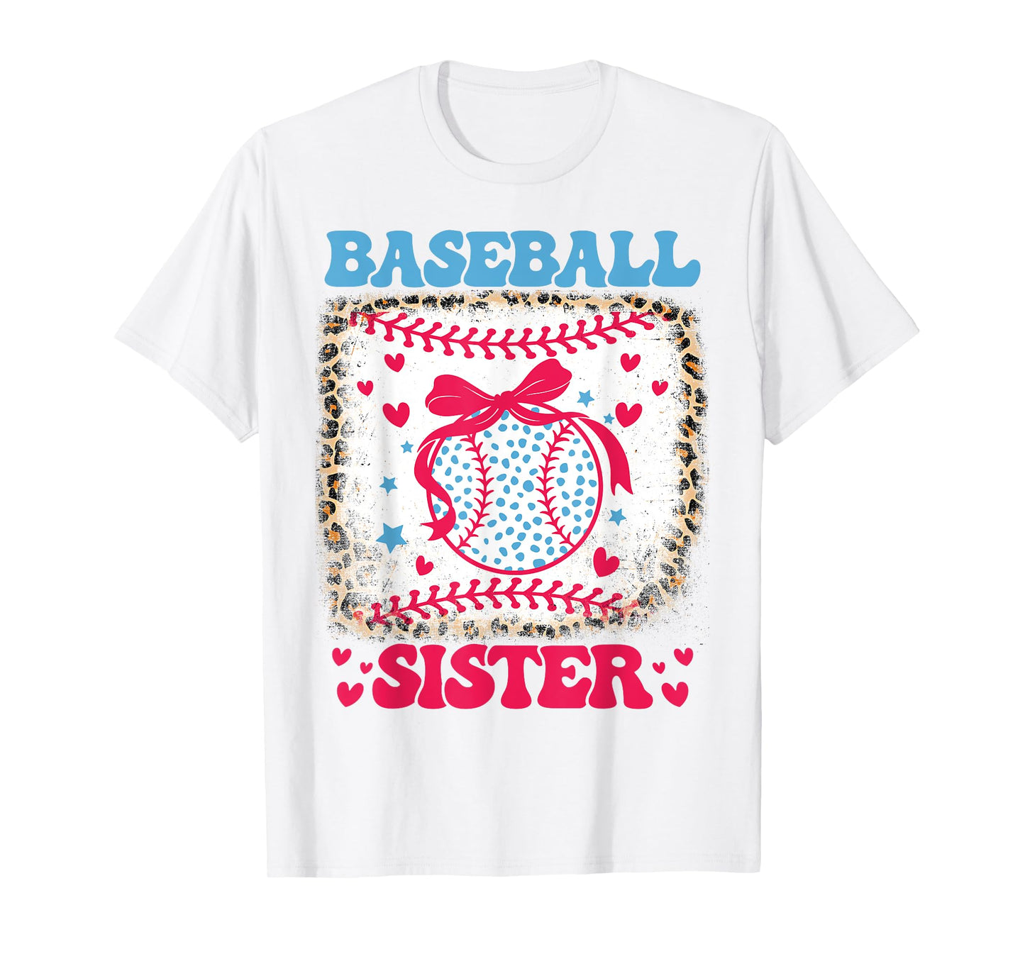 Baseball Sister Coquette Bow Cheer Game Day T-Shirt - Graphic Print Unisex - T-Shirt, Sweatshirt, Hoodie