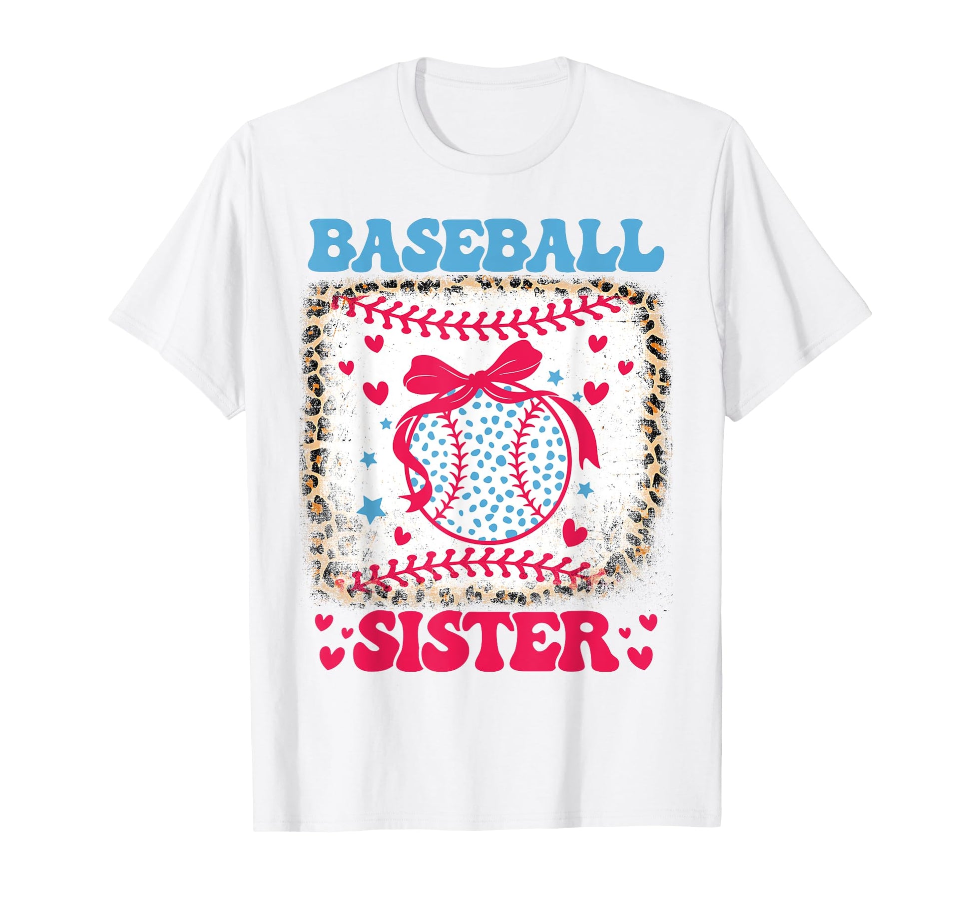Baseball Sister Coquette Bow Cheer Game Day T-Shirt - Graphic Print Unisex - T-Shirt, Sweatshirt, Hoodie