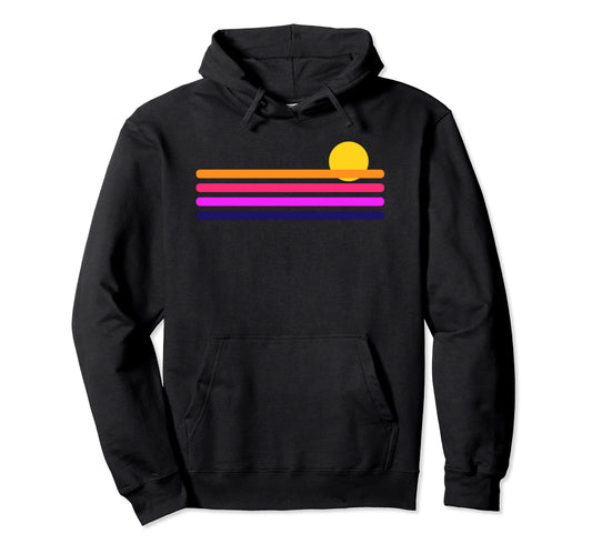 80S Chillwave Synthwave Inspired Hoodie - Custom Art Print for Adults - T-Shirt, Sweatshirt, Hoodie