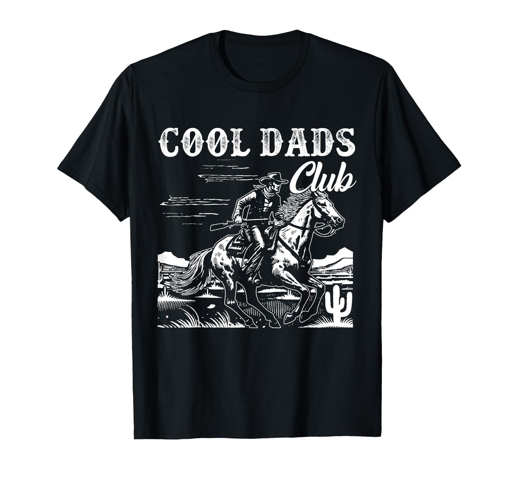 Dads Club Fathers Day Cowboy Dad Daddy T-Shirt - Graphic Print Men Women - T-Shirt, Sweatshirt, Hoodie
