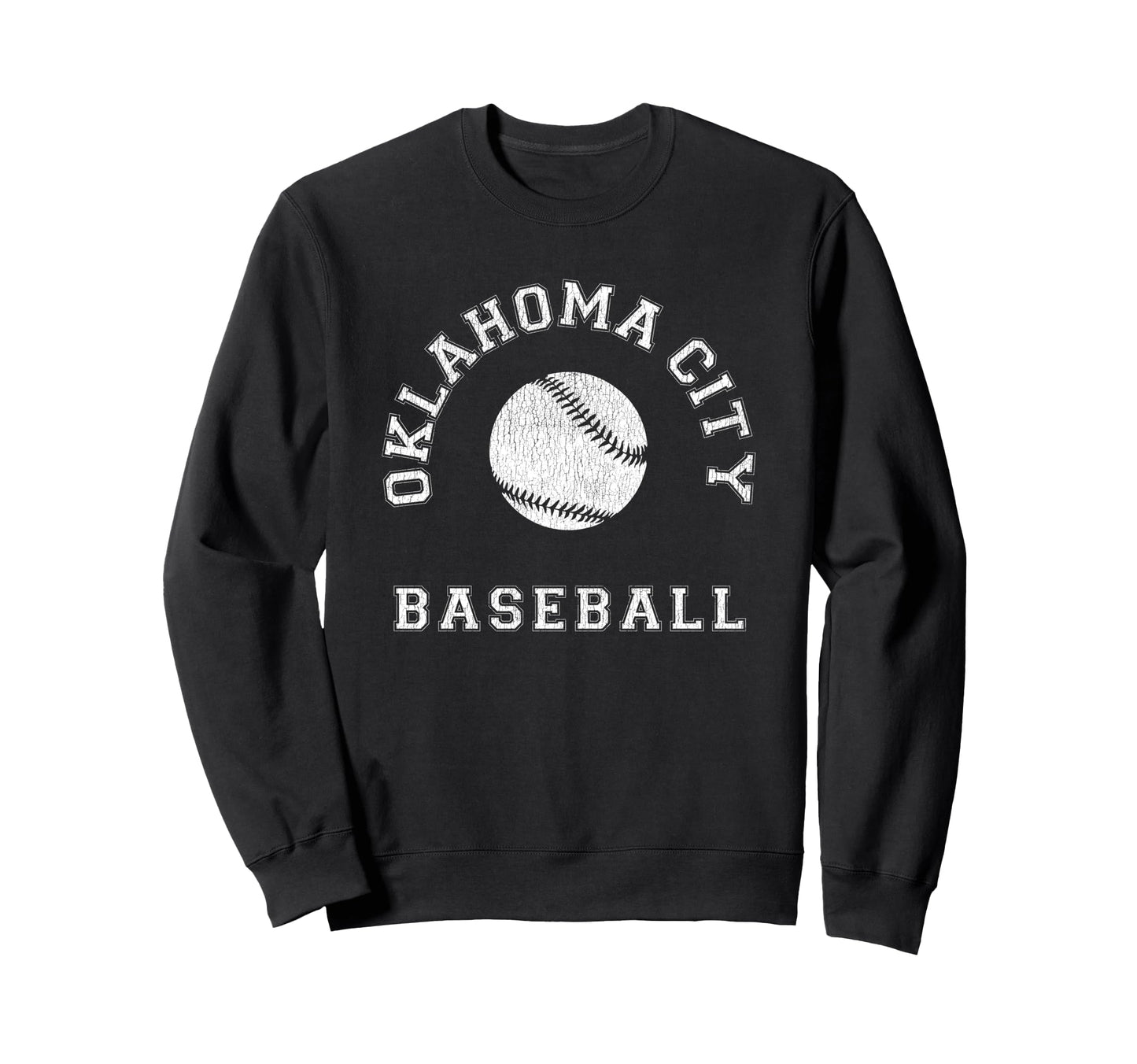 Oklahoma City Baseball Distressed Sweatshirt - Aesthetic Graphic Men Women - T-Shirt, Sweatshirt, Hoodie