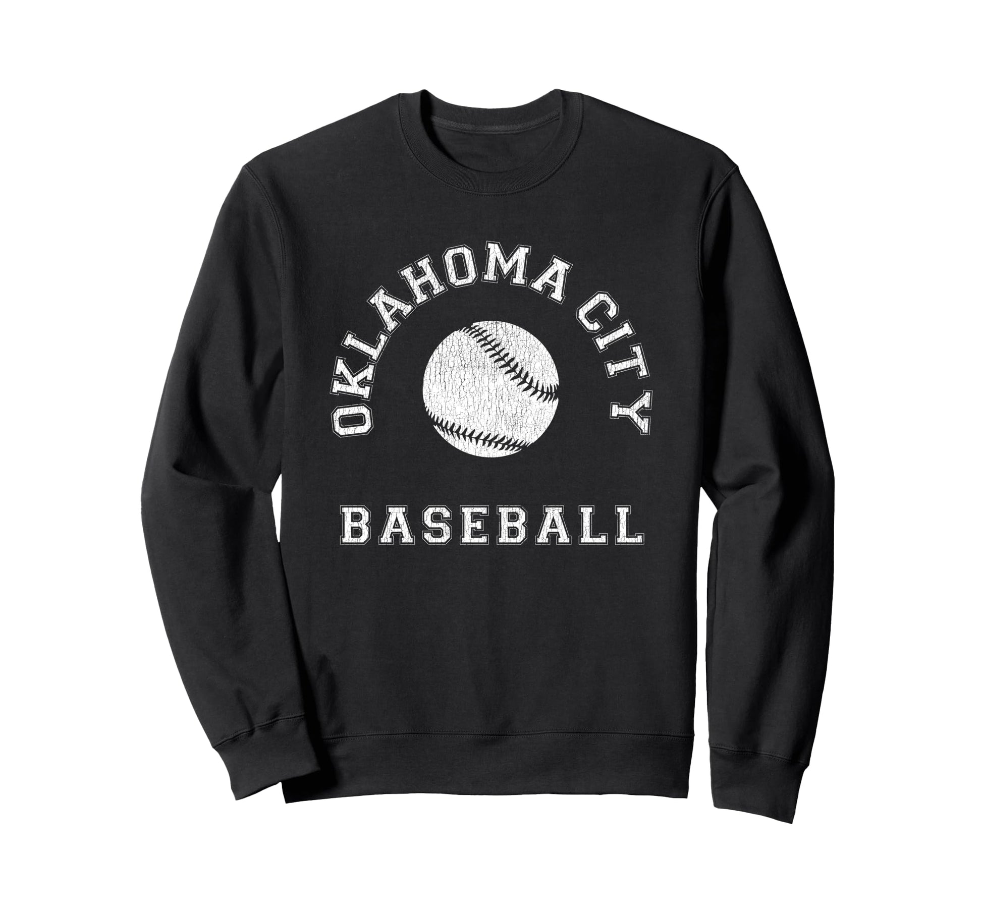 Oklahoma City Baseball Distressed Sweatshirt - Aesthetic Graphic Men Women - T-Shirt, Sweatshirt, Hoodie