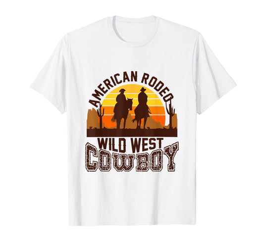 American Rodeo Wild West Cowboy Party T-Shirt - Custom Art Print Unisex - T-Shirt, Sweatshirt, Hoodie