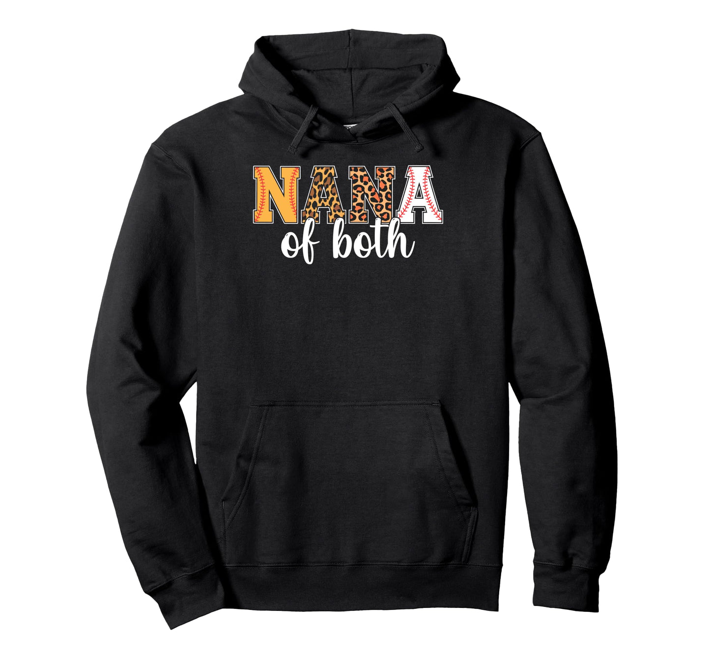 Leopard Nana Both Baseball Hoodie - Casual Everyday Wear for Adults - T-Shirt, Sweatshirt, Hoodie