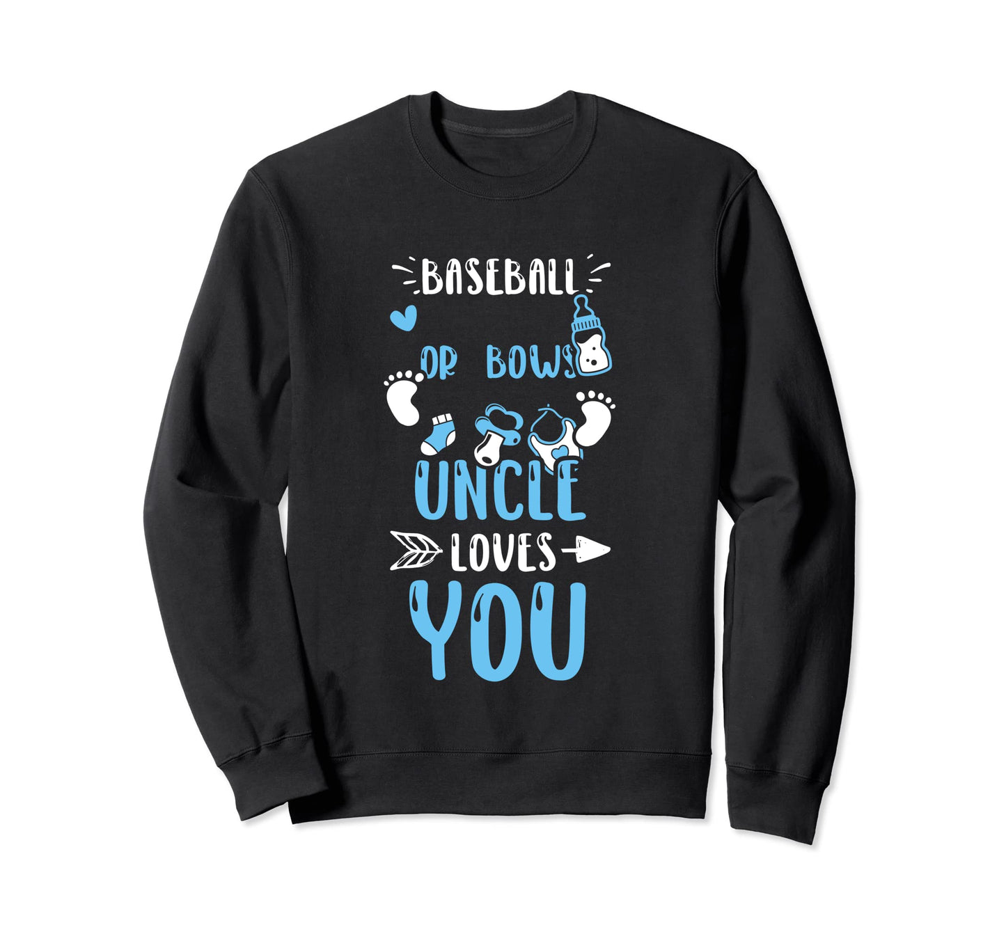 Uncle Baseball Or Bows Uncle Sweatshirt - Casual Everyday Wear Unisex - T-Shirt, Sweatshirt, Hoodie