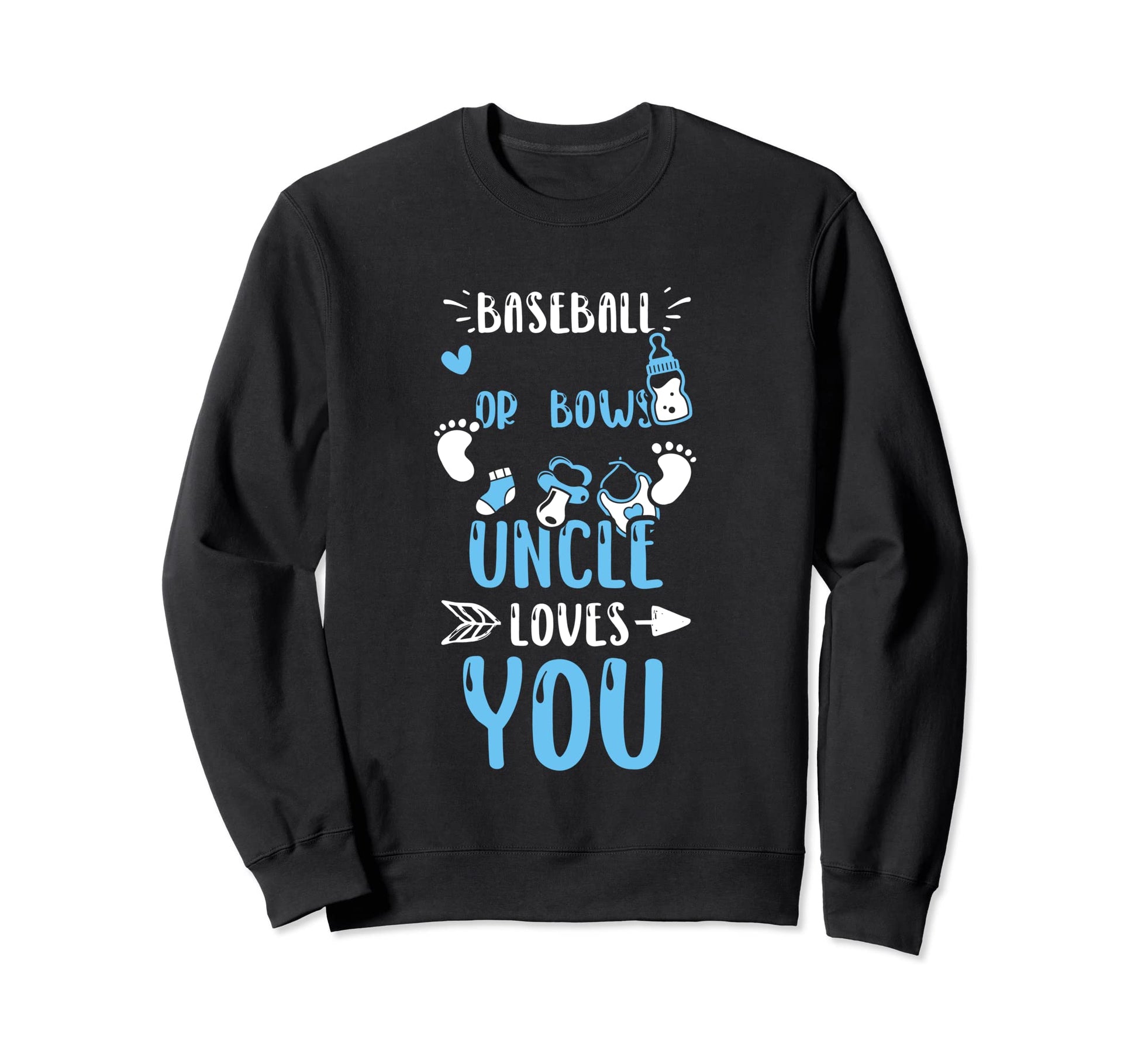 Uncle Baseball Or Bows Uncle Sweatshirt - Casual Everyday Wear Unisex - T-Shirt, Sweatshirt, Hoodie