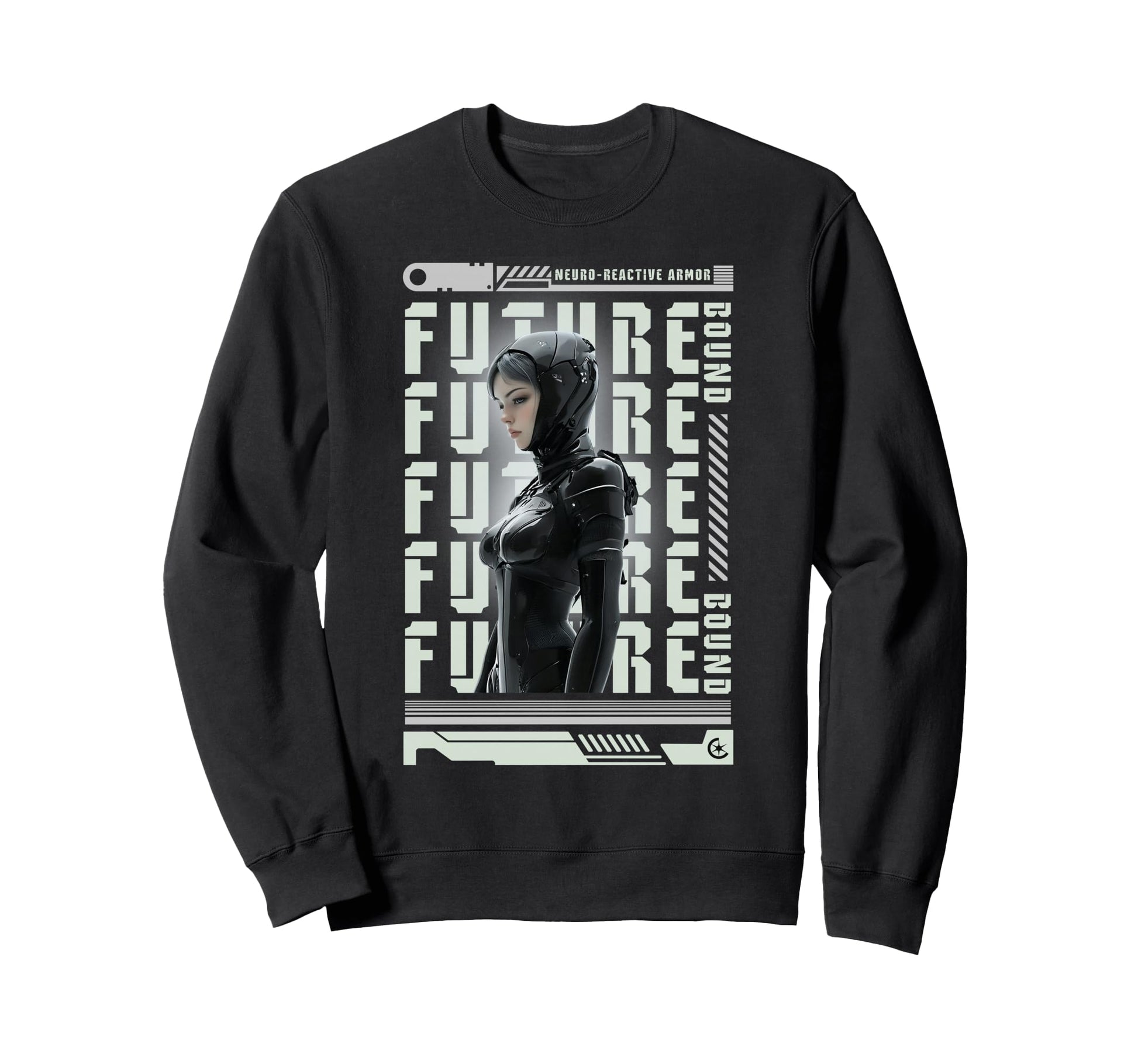 Y2K Future Bold Urban Graffiti Sweatshirt - Graphic Print for Adults - T-Shirt, Sweatshirt, Hoodie