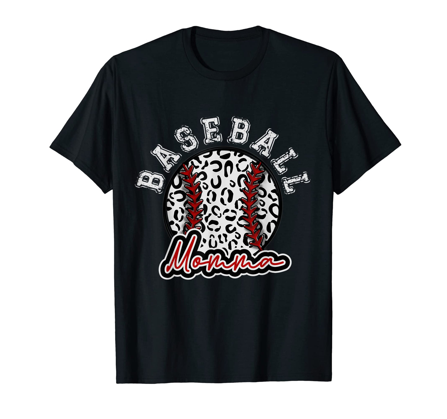 Leopard Cheetah Baseball Momma Womens T-Shirt - Novelty Apparel Unisex - T-Shirt, Sweatshirt, Hoodie