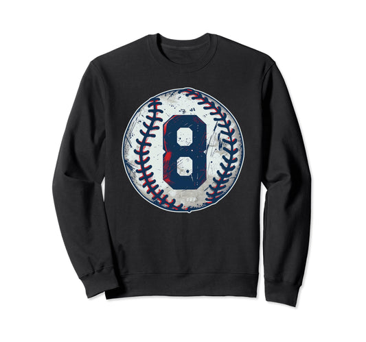 8Th Birthday Baseball Players 8Th Sweatshirt - Unique Graphic Men Women - T-Shirt, Sweatshirt, Hoodie