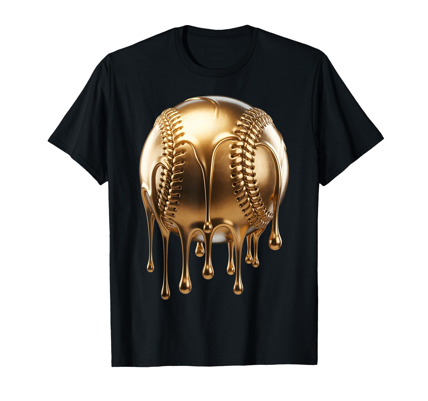 Dripping Gold Drip Baseball Game T-Shirt - Fun Novelty Design Men Women - T-Shirt, Sweatshirt, Hoodie