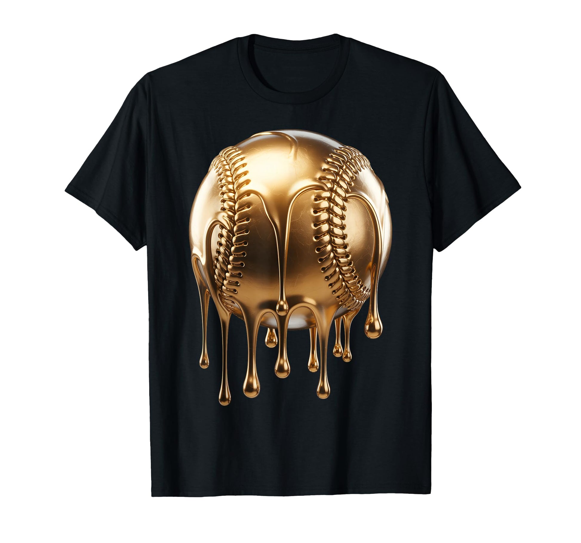 Dripping Gold Drip Baseball Game T-Shirt - Fun Novelty Design Men Women - T-Shirt, Sweatshirt, Hoodie