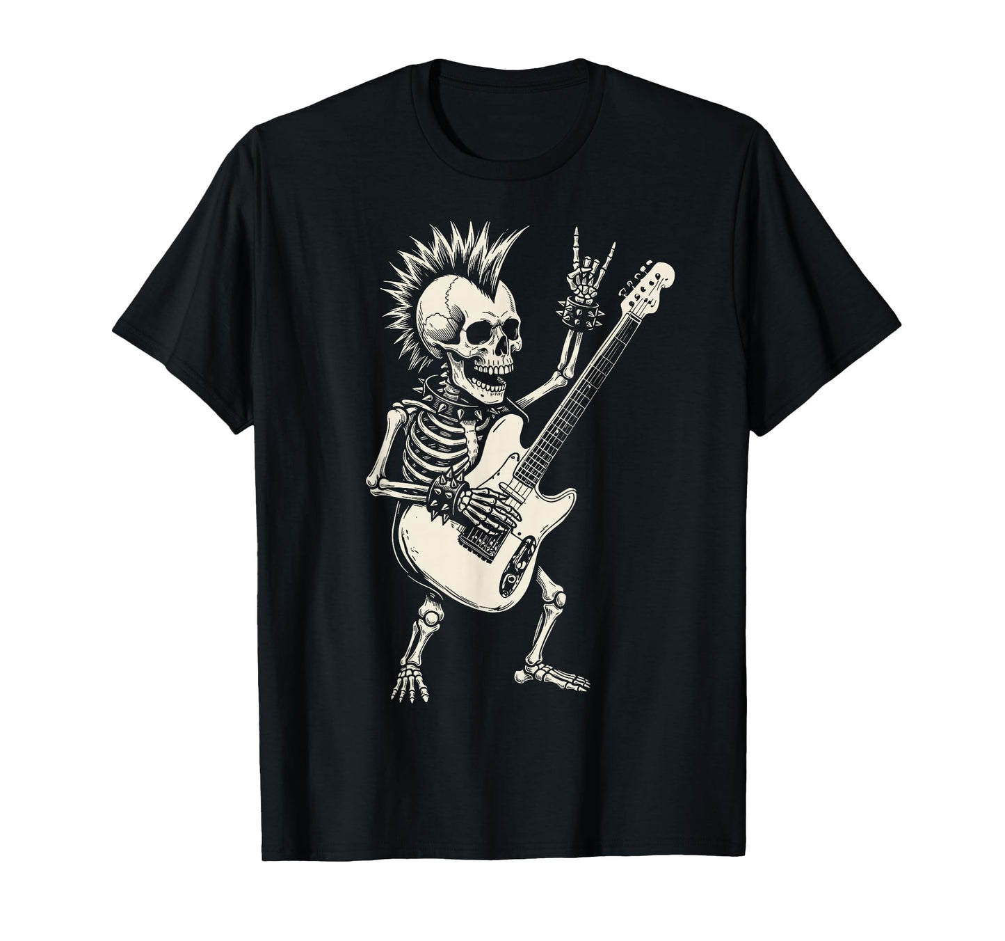 Funny Skeleton Playing Guitar Rock T-Shirt - Fun Novelty Design for Adults - T-Shirt, Sweatshirt, Hoodie