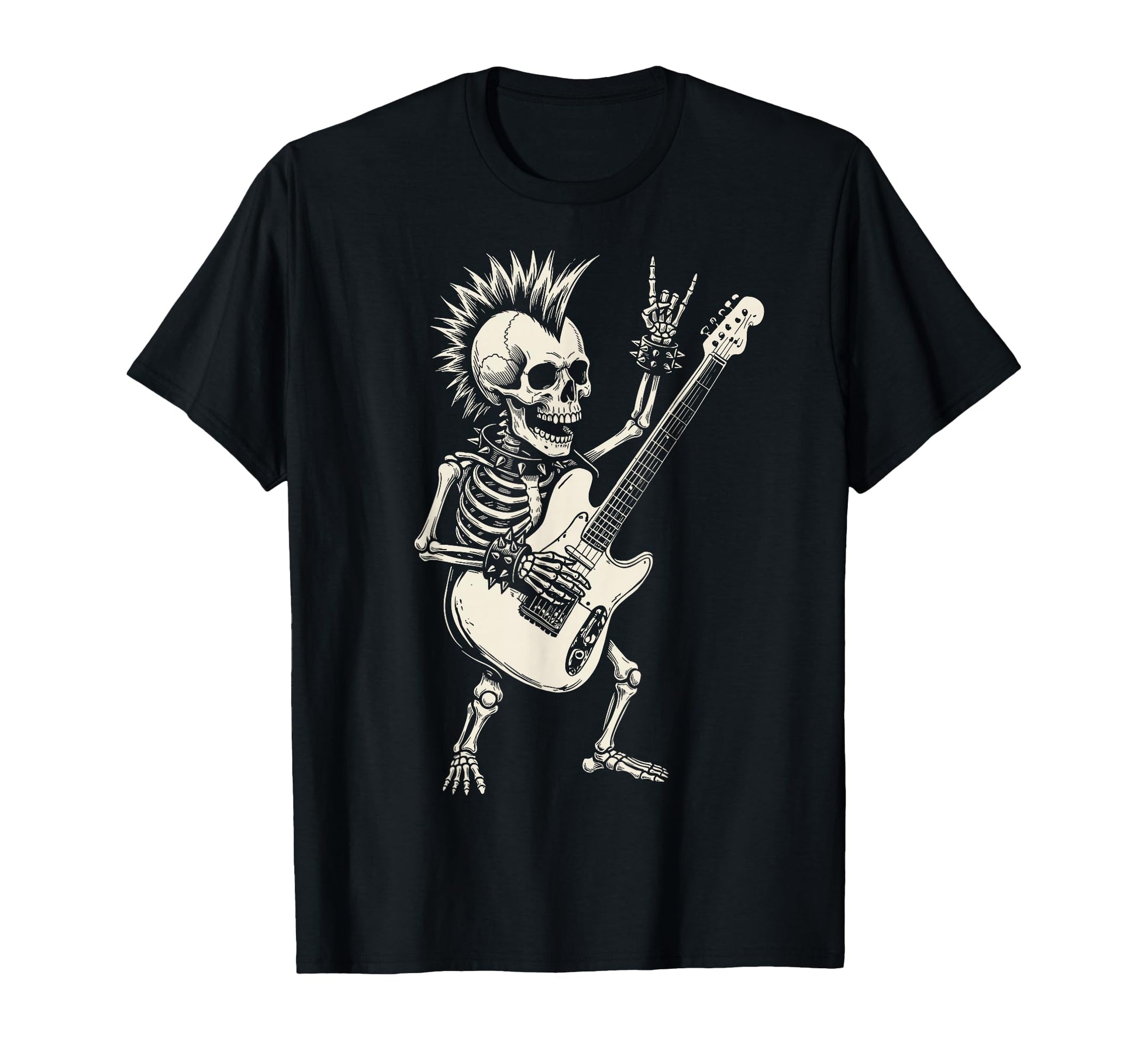 Funny Skeleton Playing Guitar Rock T-Shirt - Fun Novelty Design for Adults - T-Shirt, Sweatshirt, Hoodie