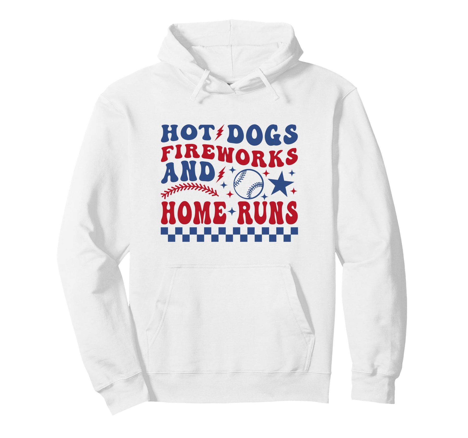 Hot Dogs Fireworks And Home Runs Hoodie - Aesthetic Graphic for Adults - T-Shirt, Sweatshirt, Hoodie