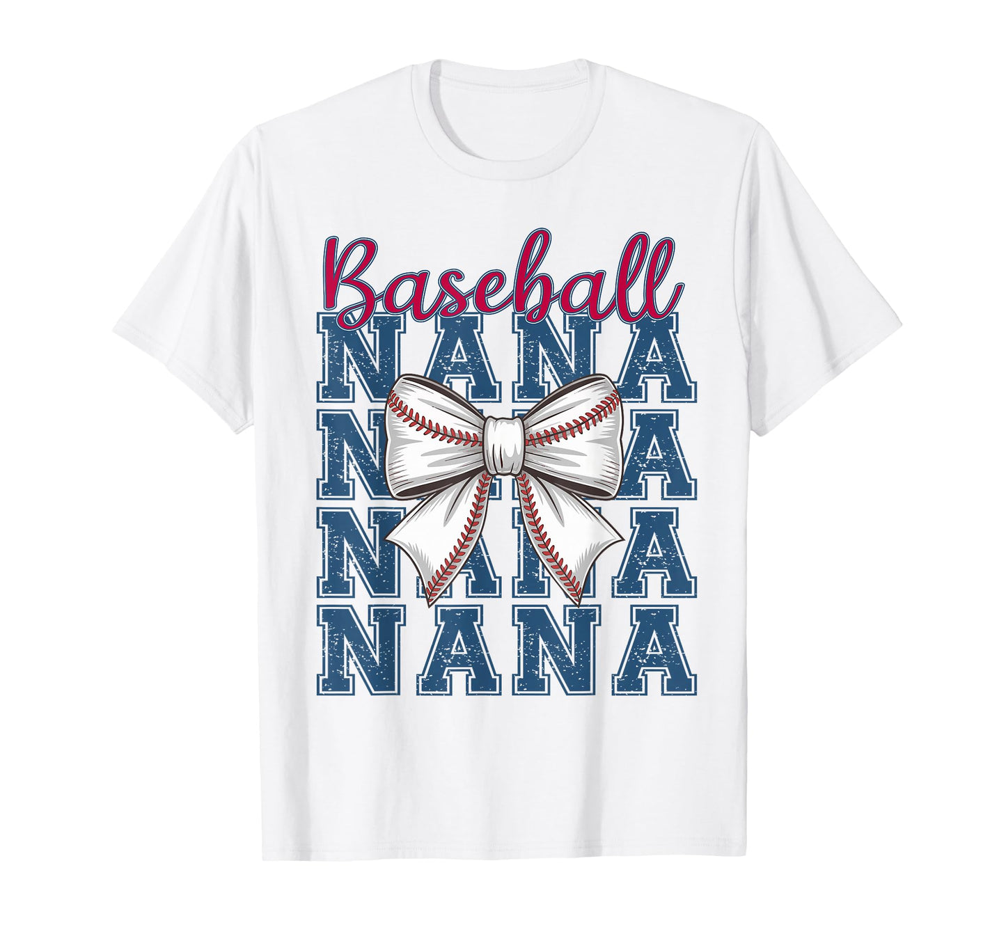 Baseball Nana Coquette Bow Grandma T-Shirt - Fun Novelty Design Unisex - T-Shirt, Sweatshirt, Hoodie