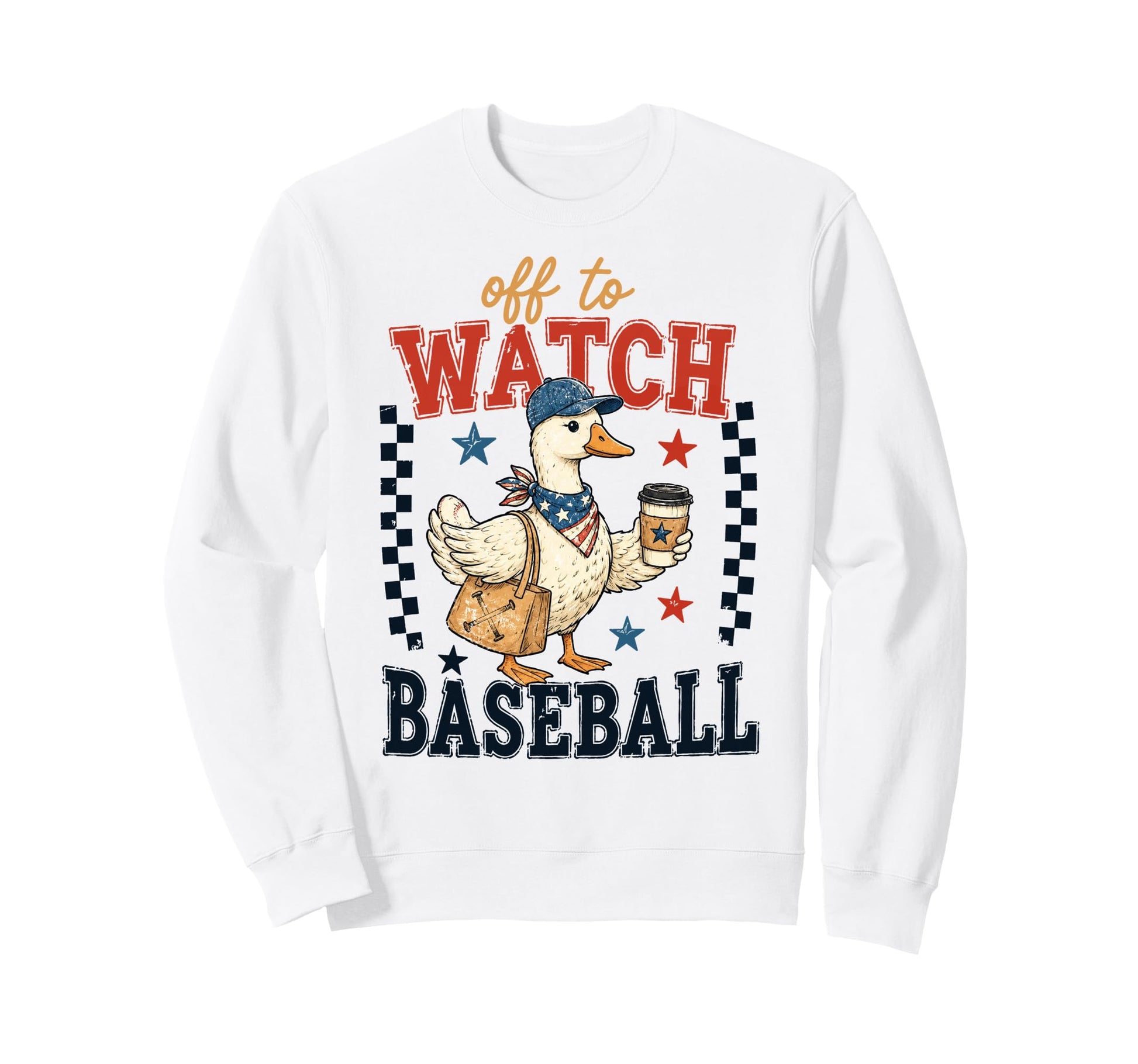 Off To Watch Baseball Funny Goose Sweatshirt - Fun Novelty Design Unisex - T-Shirt, Sweatshirt, Hoodie