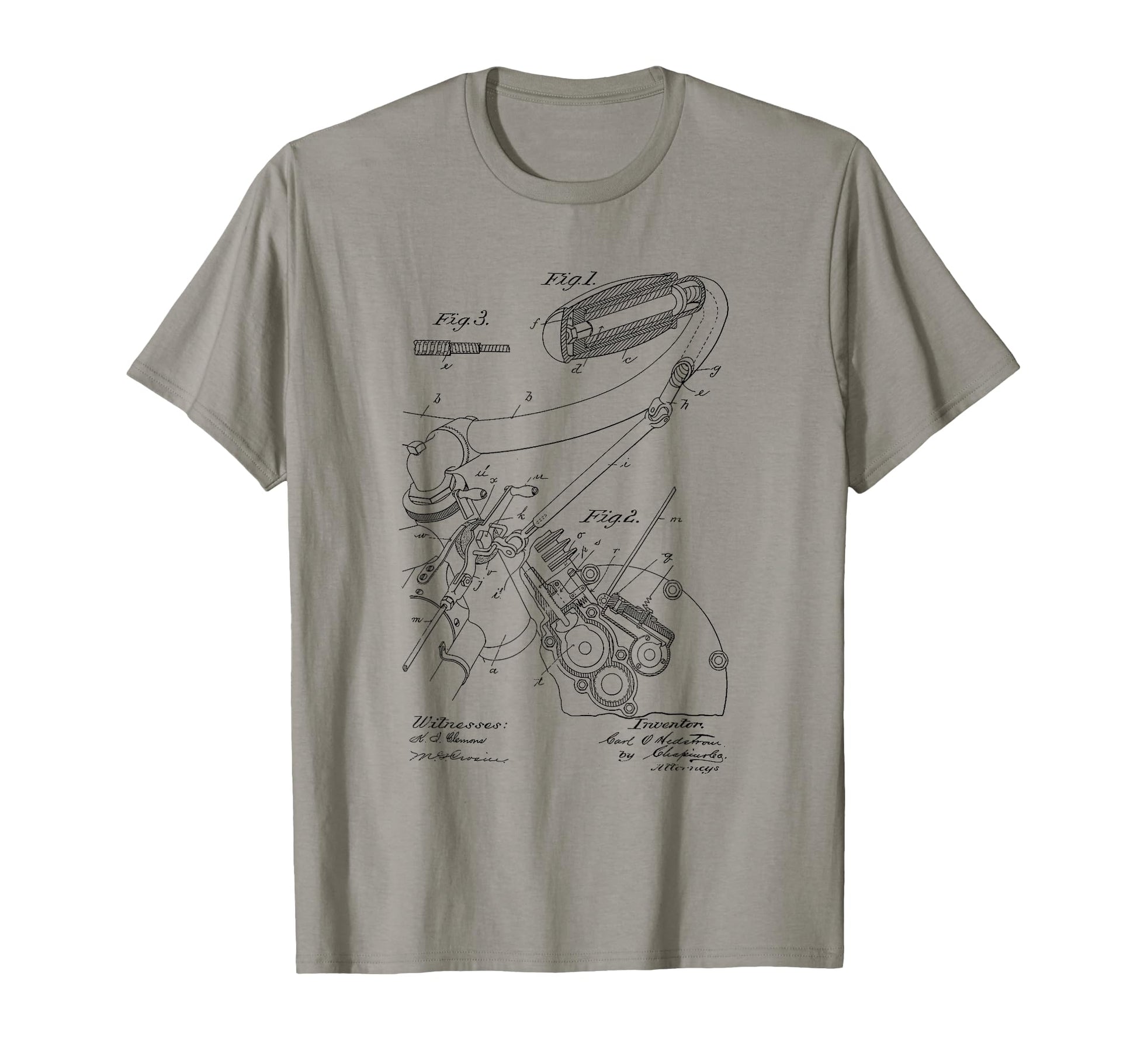 Motorcycle Diagram Twistgrip Patent T-Shirt - Novelty Apparel Unisex - T-Shirt, Sweatshirt, Hoodie