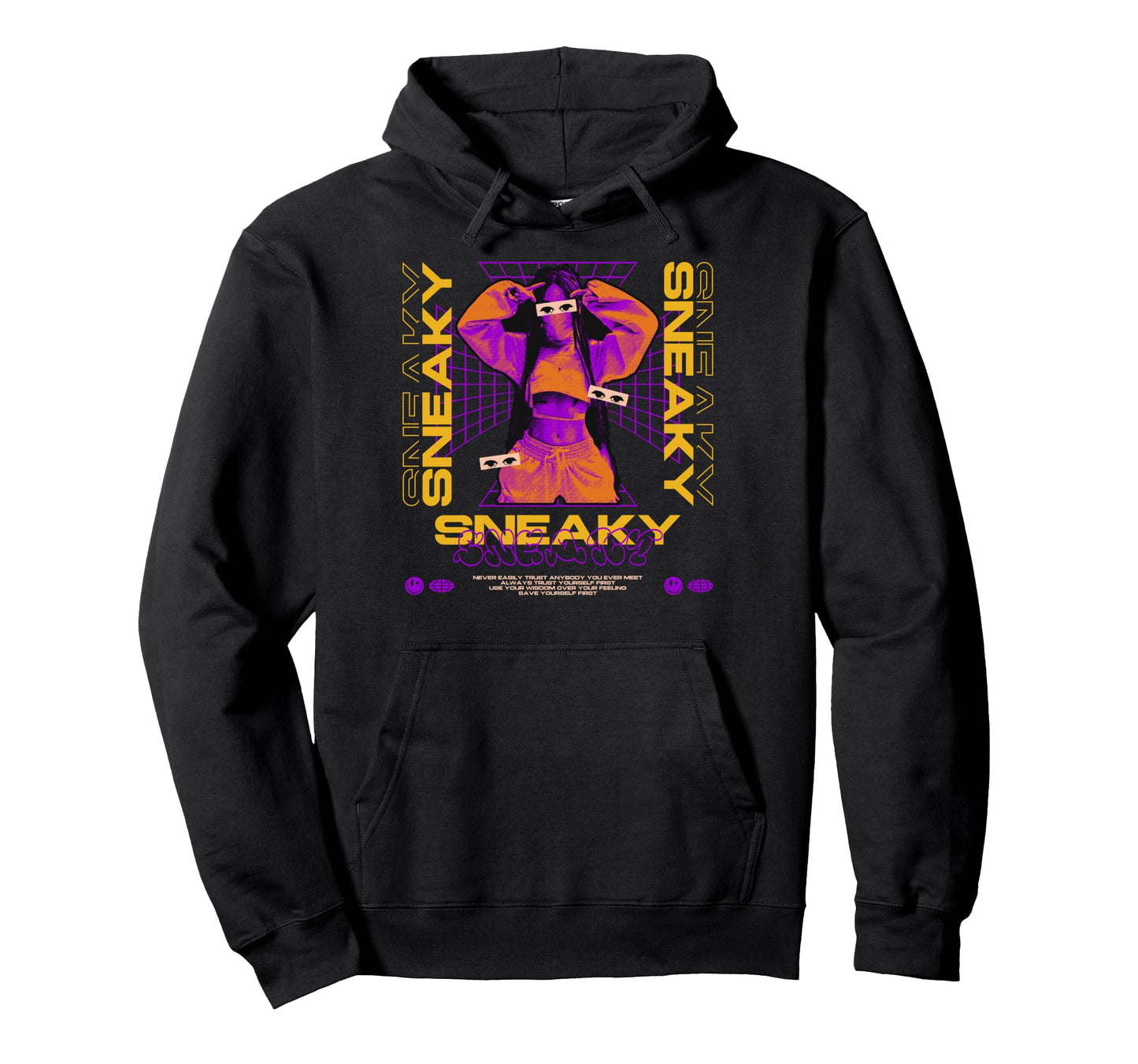 Y2K Sneaky Bold Urban Graffiti Aesthetic Hoodie - Streetwear Style Unisex - T-Shirt, Sweatshirt, Hoodie