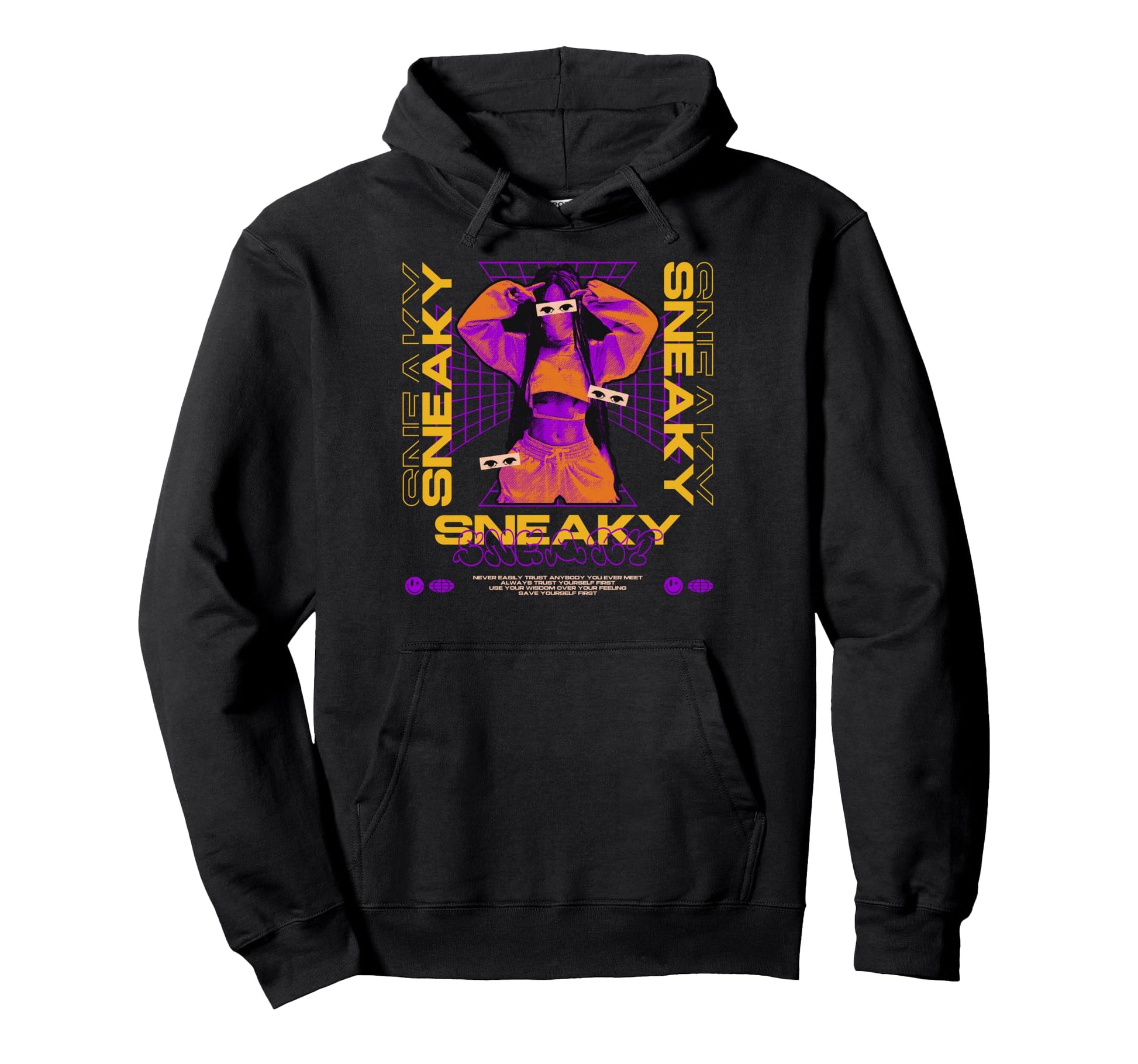 Y2K Sneaky Bold Urban Graffiti Aesthetic Hoodie - Streetwear Style Unisex - T-Shirt, Sweatshirt, Hoodie