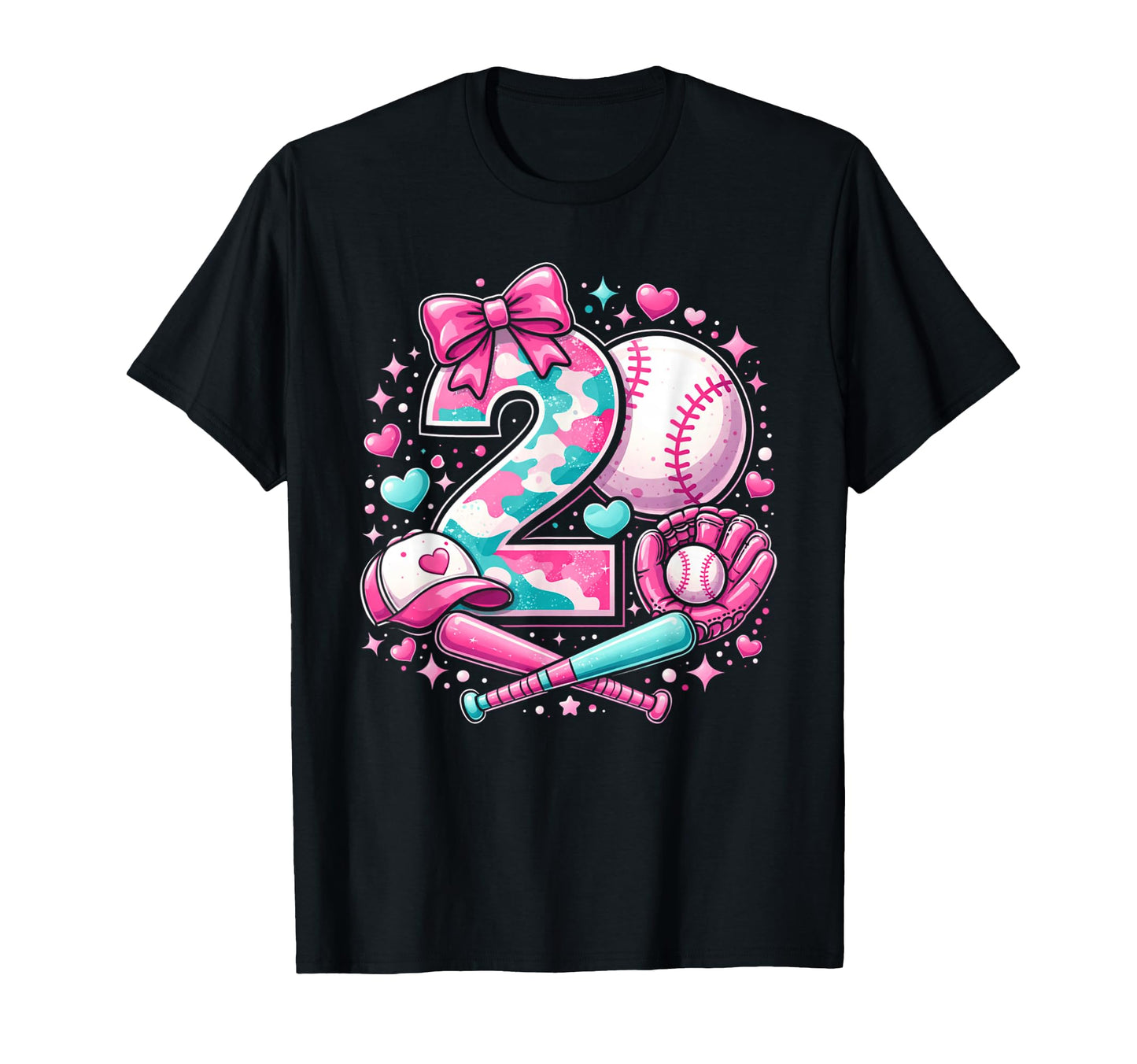 Baseball 2Nd Birthday Celebration Softball T-Shirt - Trendy Graphic Unisex - T-Shirt, Sweatshirt, Hoodie