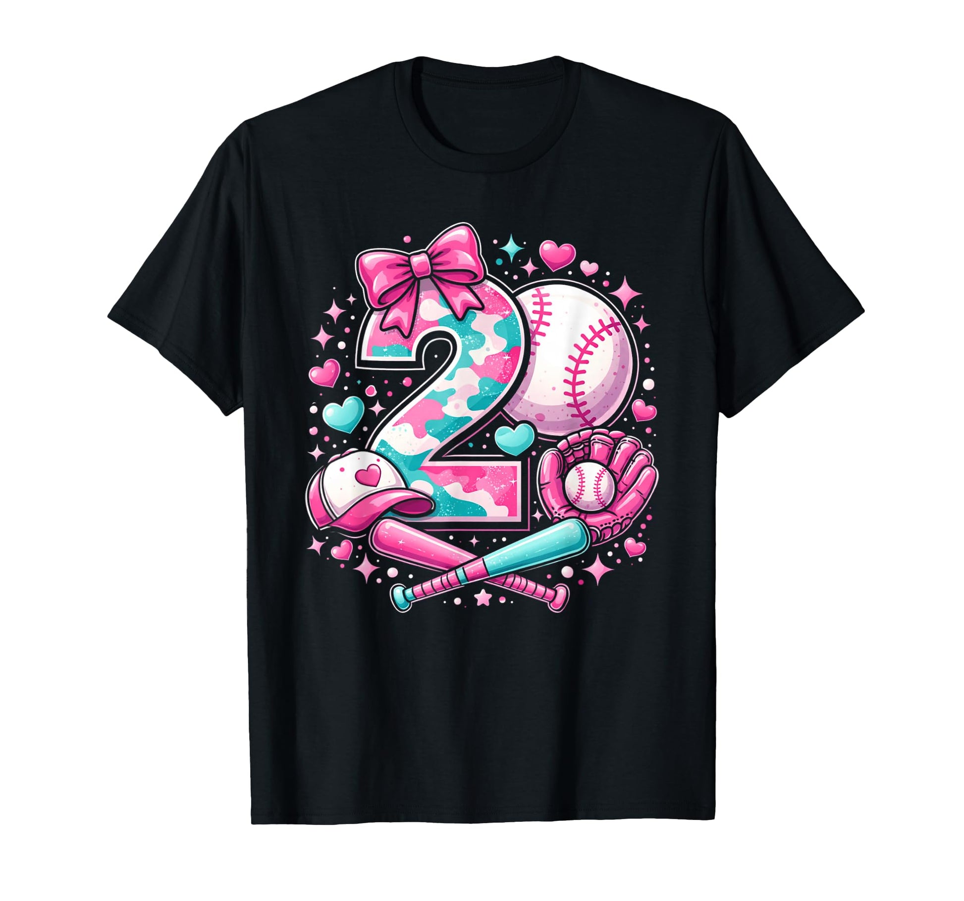 Baseball 2Nd Birthday Celebration Softball T-Shirt - Trendy Graphic Unisex - T-Shirt, Sweatshirt, Hoodie