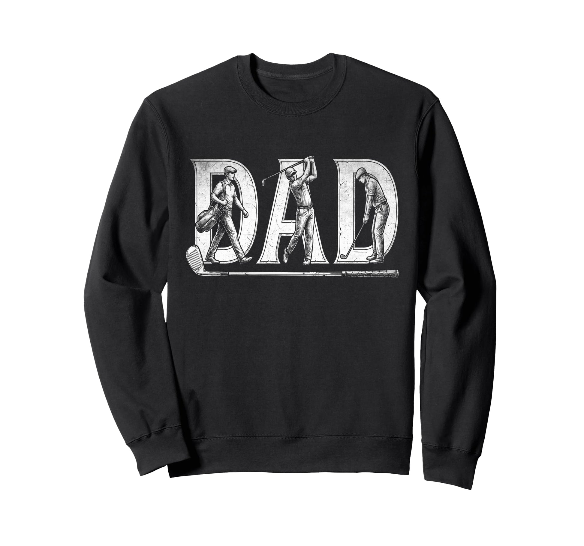 Golf Dad Fathers Day Golfer Father Sweatshirt - Custom Art Print Unisex - T-Shirt, Sweatshirt, Hoodie