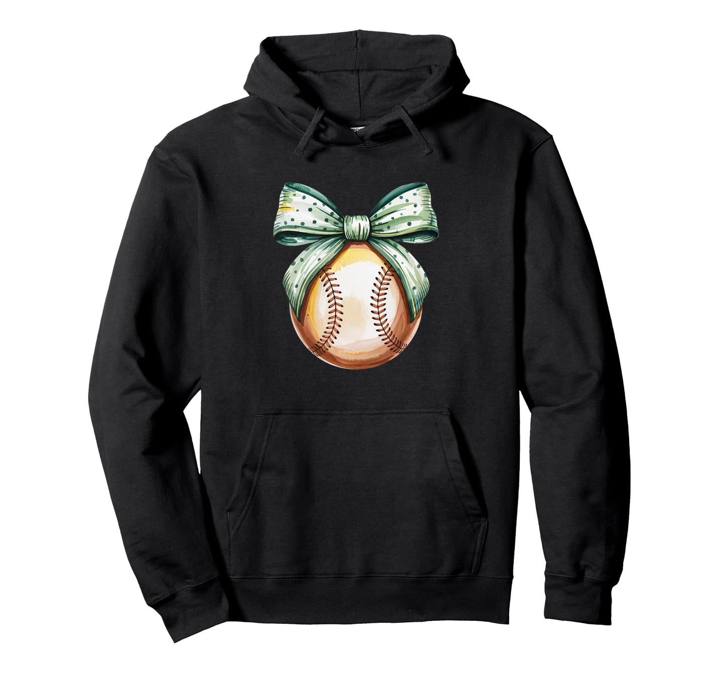 Baseball Coquette Bow Baseball Hoodie - Novelty Apparel Unisex - T-Shirt, Sweatshirt, Hoodie