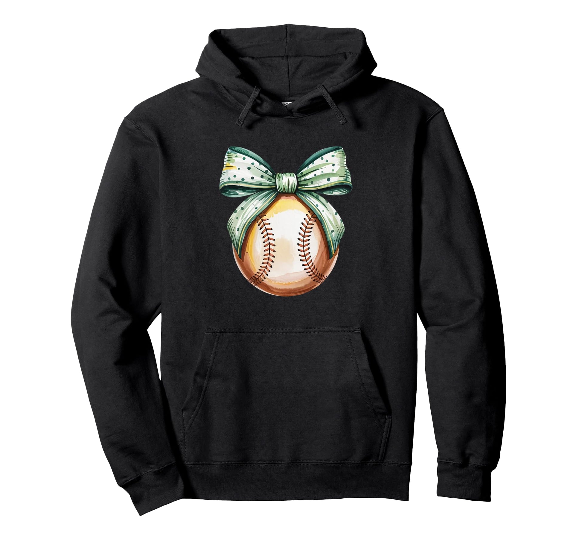 Baseball Coquette Bow Baseball Hoodie - Novelty Apparel Unisex - T-Shirt, Sweatshirt, Hoodie