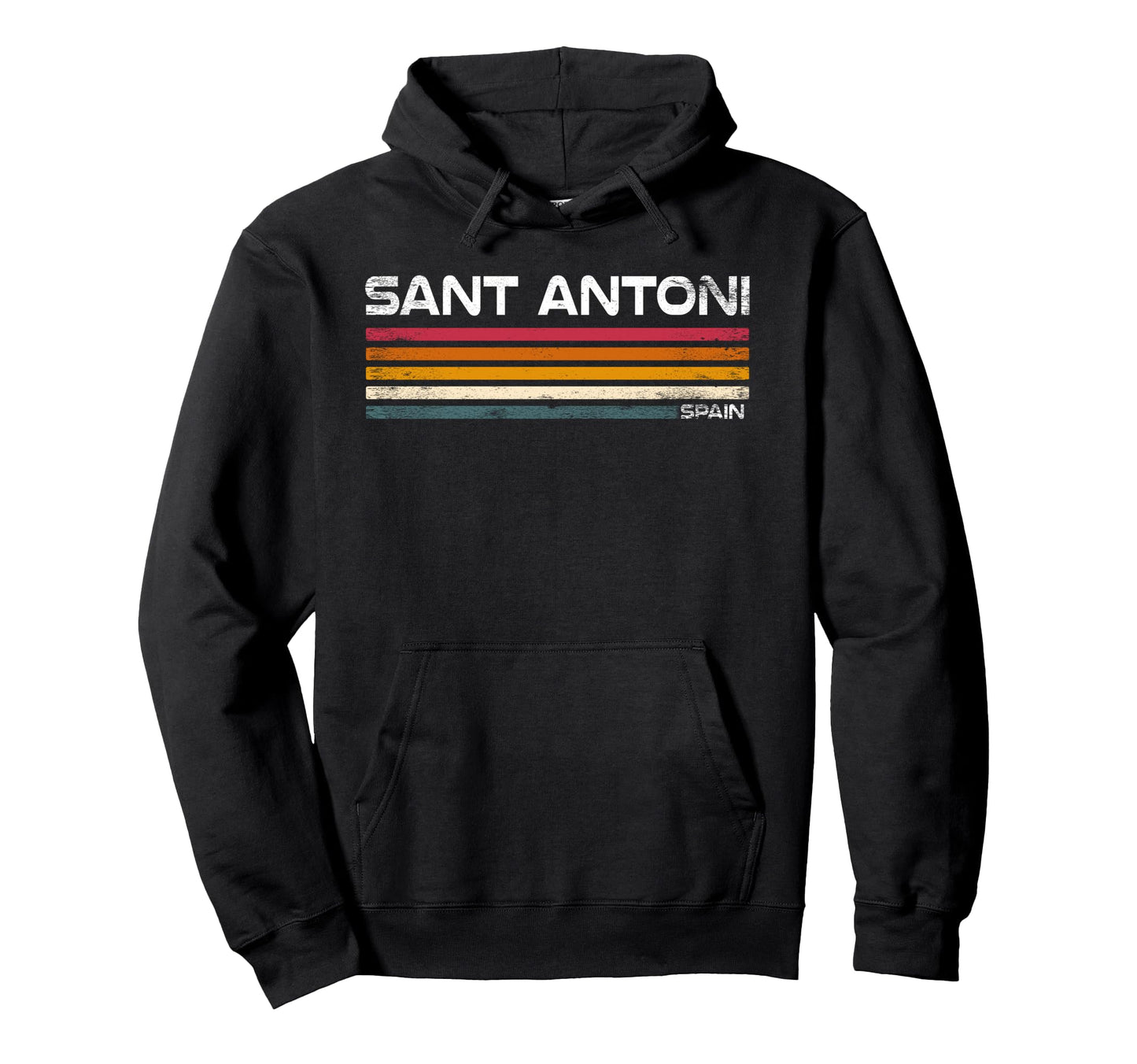 Sant Antony Ibiza Spain Stripes Travel Hoodie - Graphic Print Men Women - T-Shirt, Sweatshirt, Hoodie