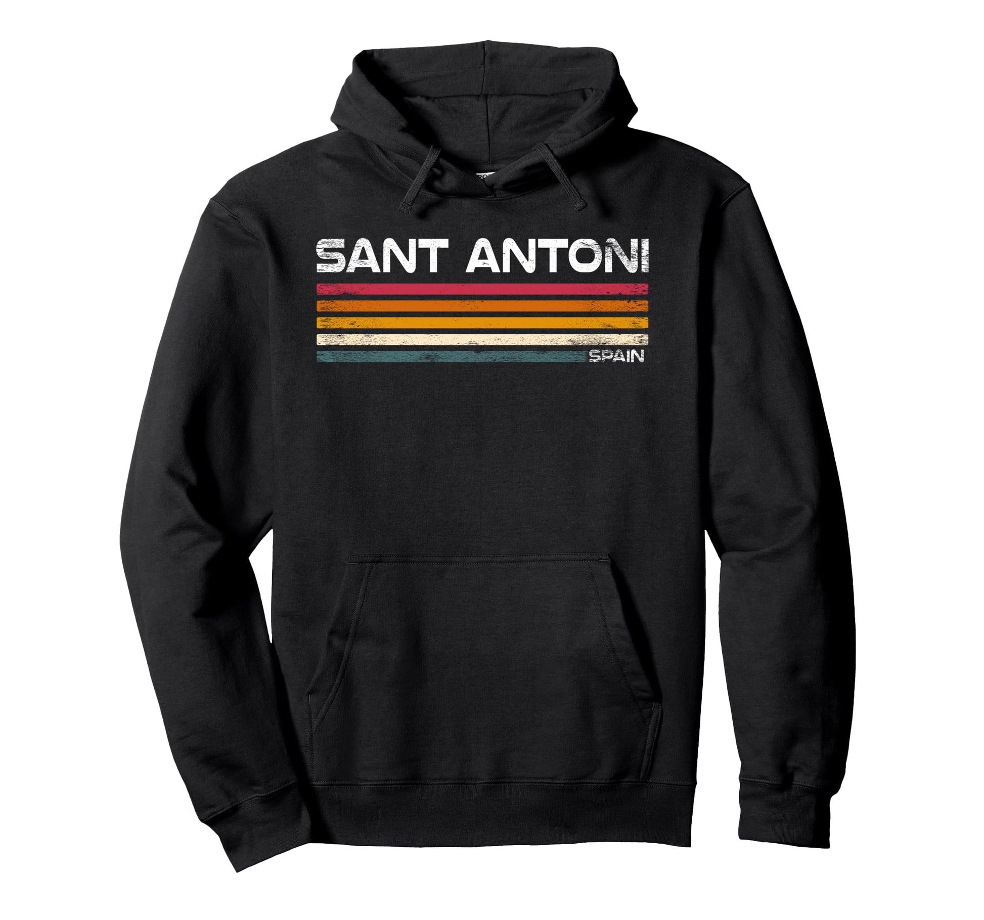 Sant Antony Ibiza Spain Stripes Travel Hoodie - Graphic Print Men Women - T-Shirt, Sweatshirt, Hoodie