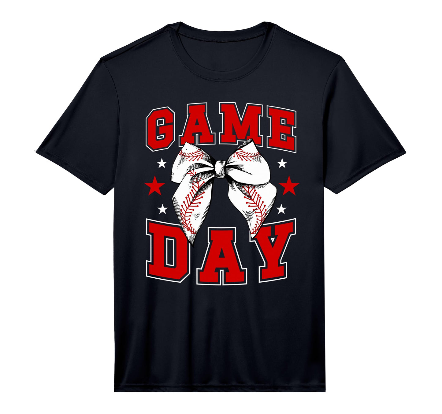 Game Day Coquette Baseball Game Day T-Shirt - Custom Art Print Unisex - T-Shirt, Sweatshirt, Hoodie