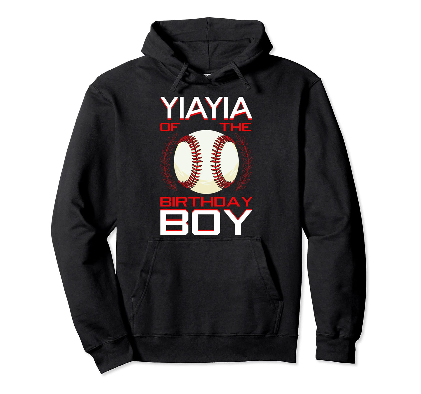 Yiayia Birthday Baseball Theme Bday Party Hoodie - Aesthetic Graphic Unisex - T-Shirt, Sweatshirt, Hoodie