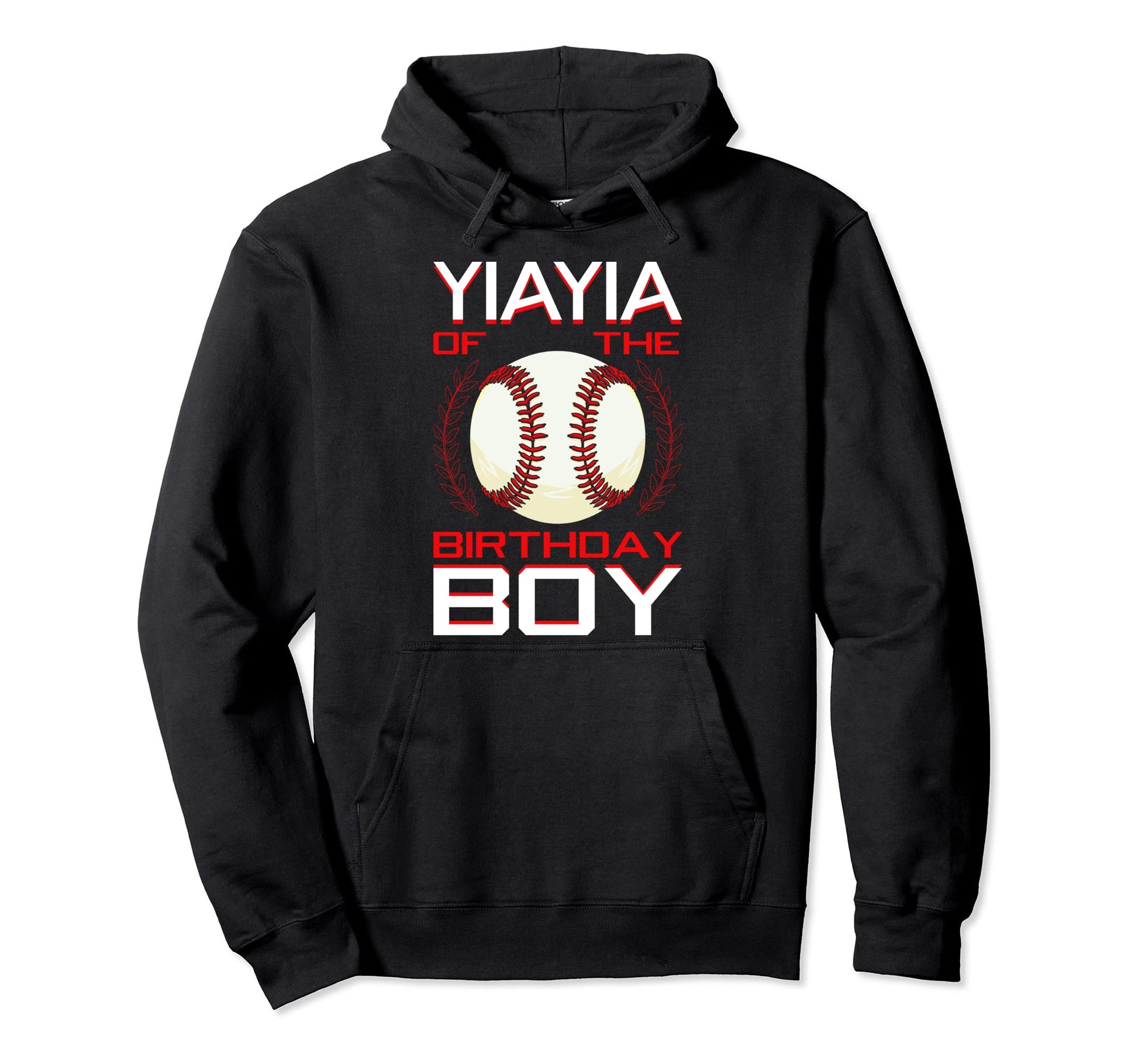Yiayia Birthday Baseball Theme Bday Party Hoodie - Aesthetic Graphic Unisex - T-Shirt, Sweatshirt, Hoodie