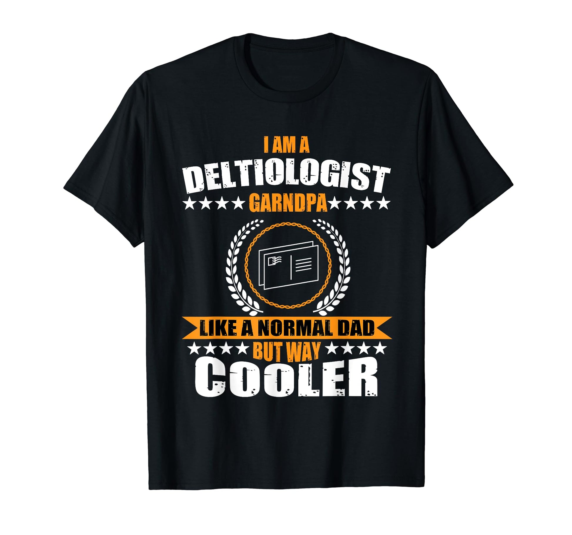 Funny Deltiologist Grandpa Postcard T-Shirt - Minimalist Print Unisex - T-Shirt, Sweatshirt, Hoodie