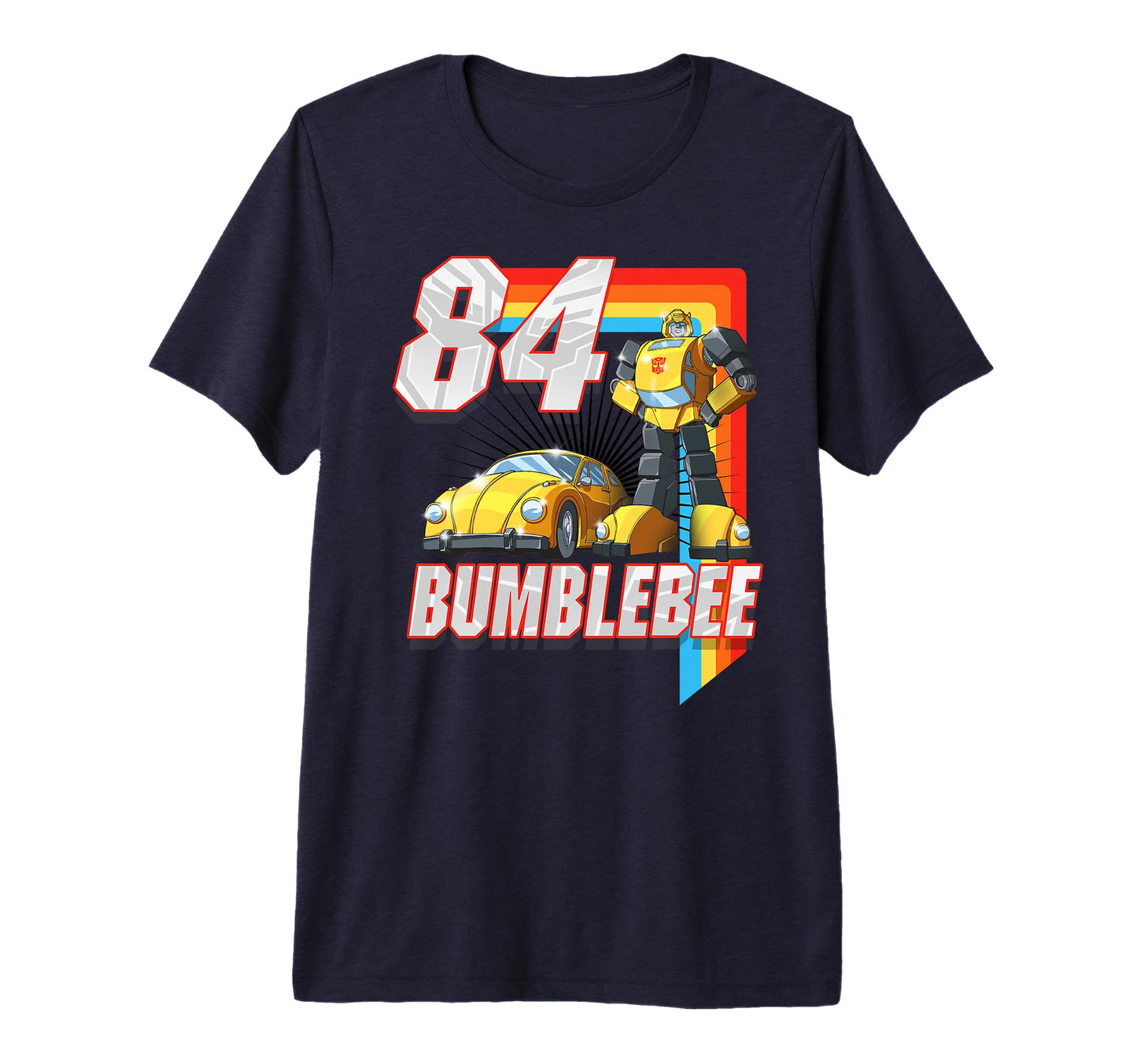 Transformers Bumblebee 84 Rainbow T-Shirt - Novelty Apparel for Adults - T-Shirt, Sweatshirt, Hoodie