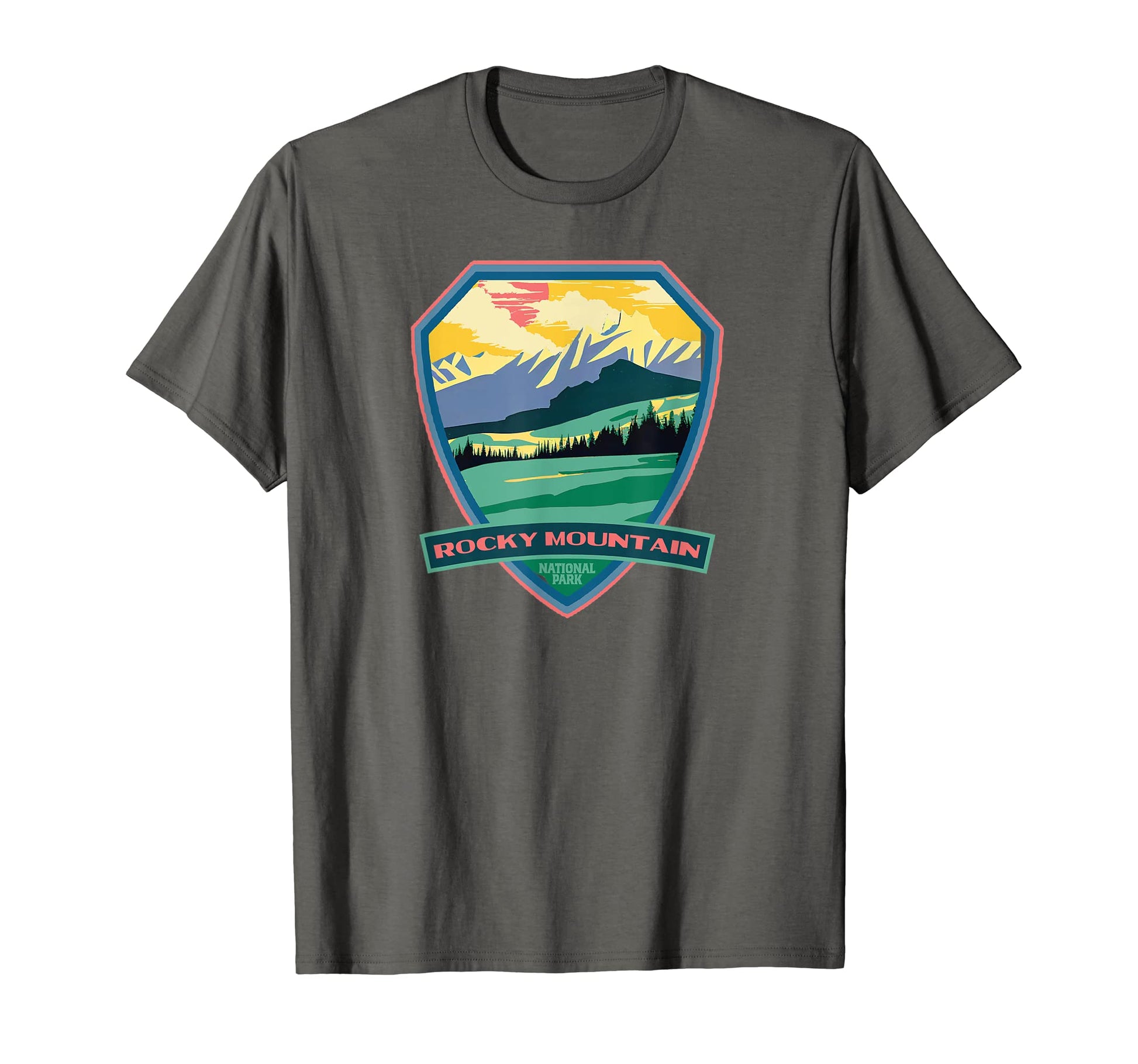 Rocky Mountain National Park Wpa Badge T-Shirt - Novelty Apparel Unisex - T-Shirt, Sweatshirt, Hoodie