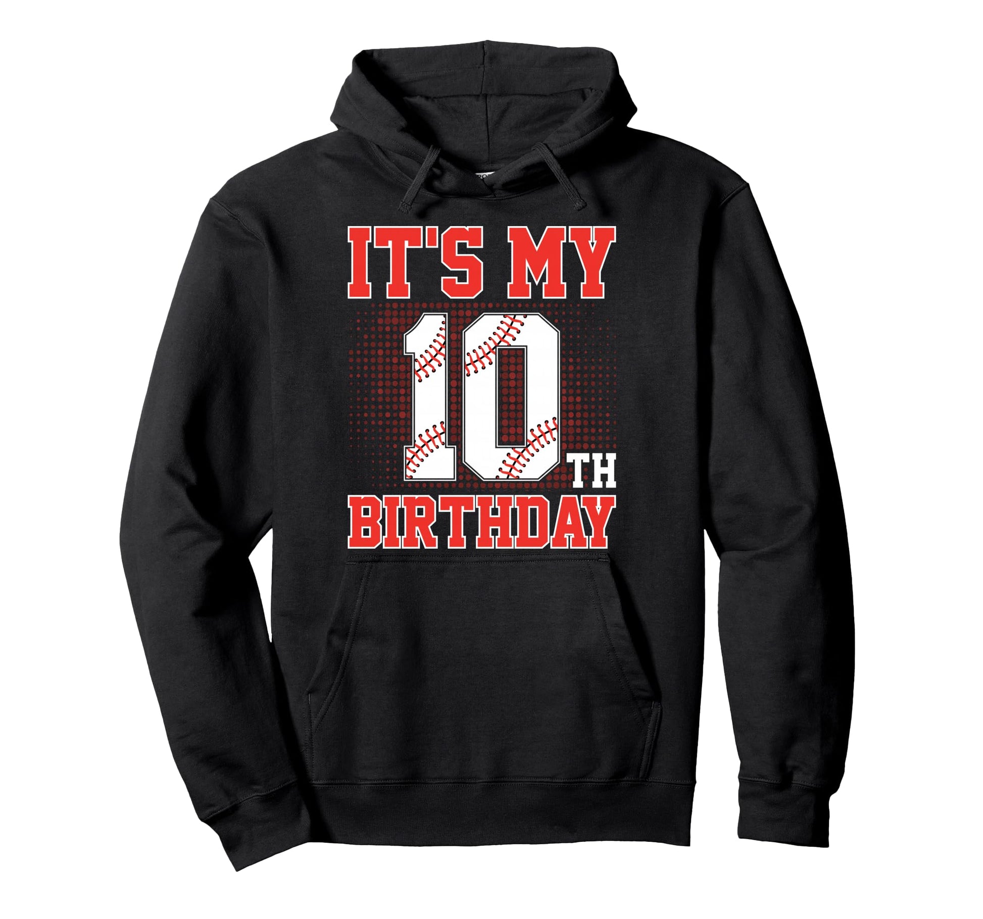 Baseball Player 10 Years Old Its My 10Th Hoodie - Custom Art Print Unisex - T-Shirt, Sweatshirt, Hoodie