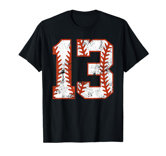 13Th Birthday Baseball Thirteen 13 Year T-Shirt - Streetwear Style Unisex - T-Shirt, Sweatshirt, Hoodie